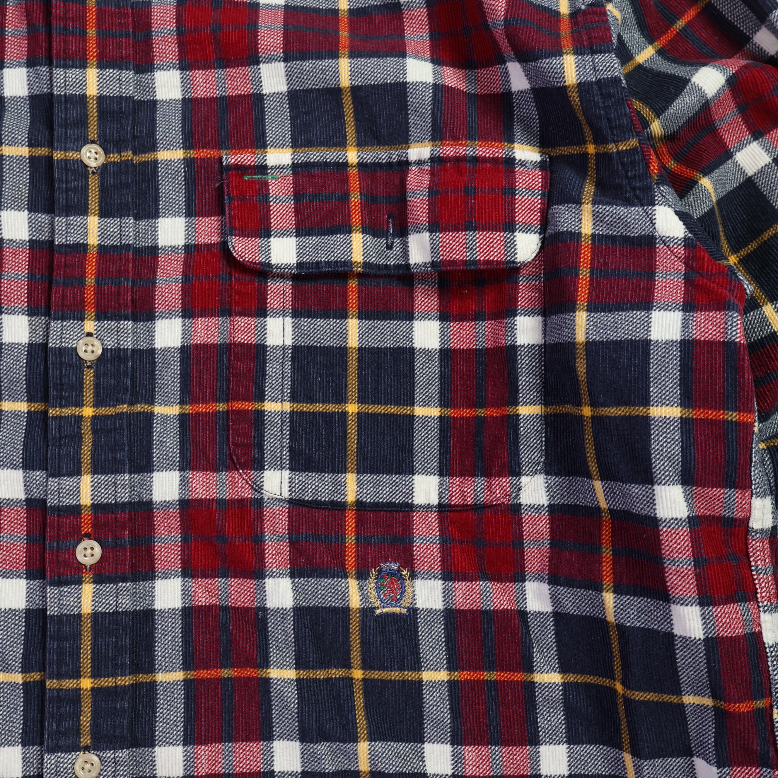 Tommy Hilfiger Plaid Corduroy Flannel 90s (Large)