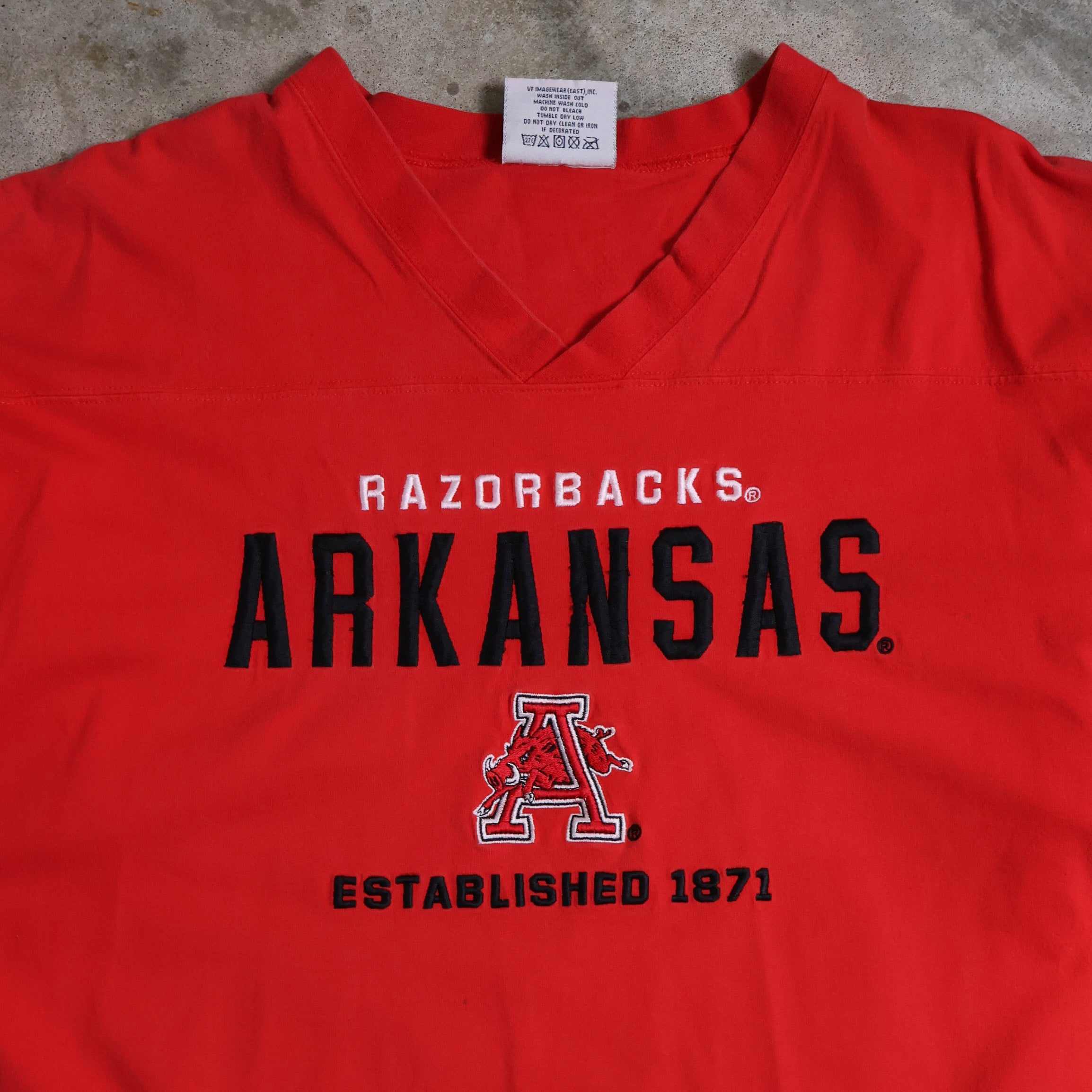 Arkansas Razorbacks Quarter-Sleeve T-Shirt 90s (XL)