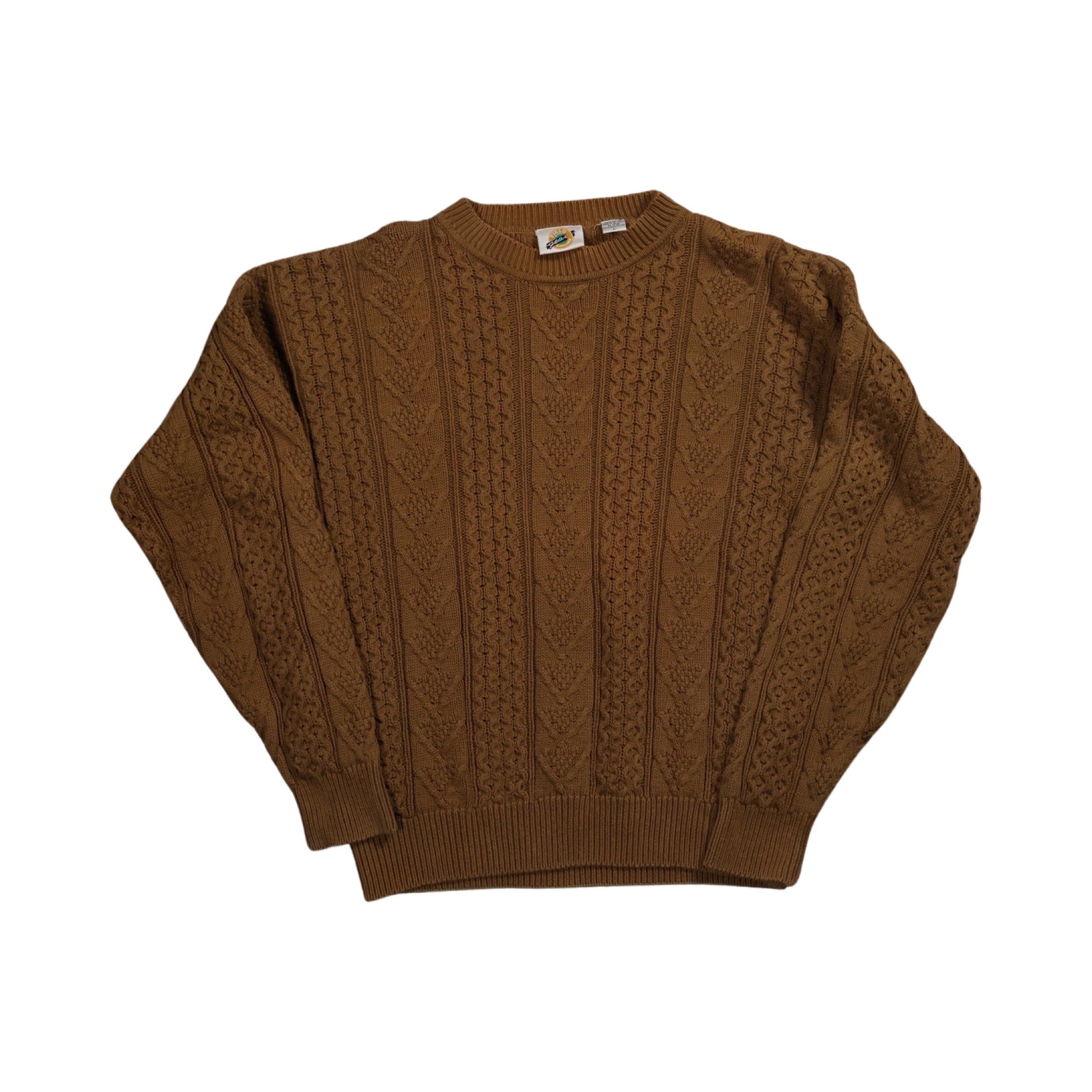 Brown 90s Knit Sweater (XL)