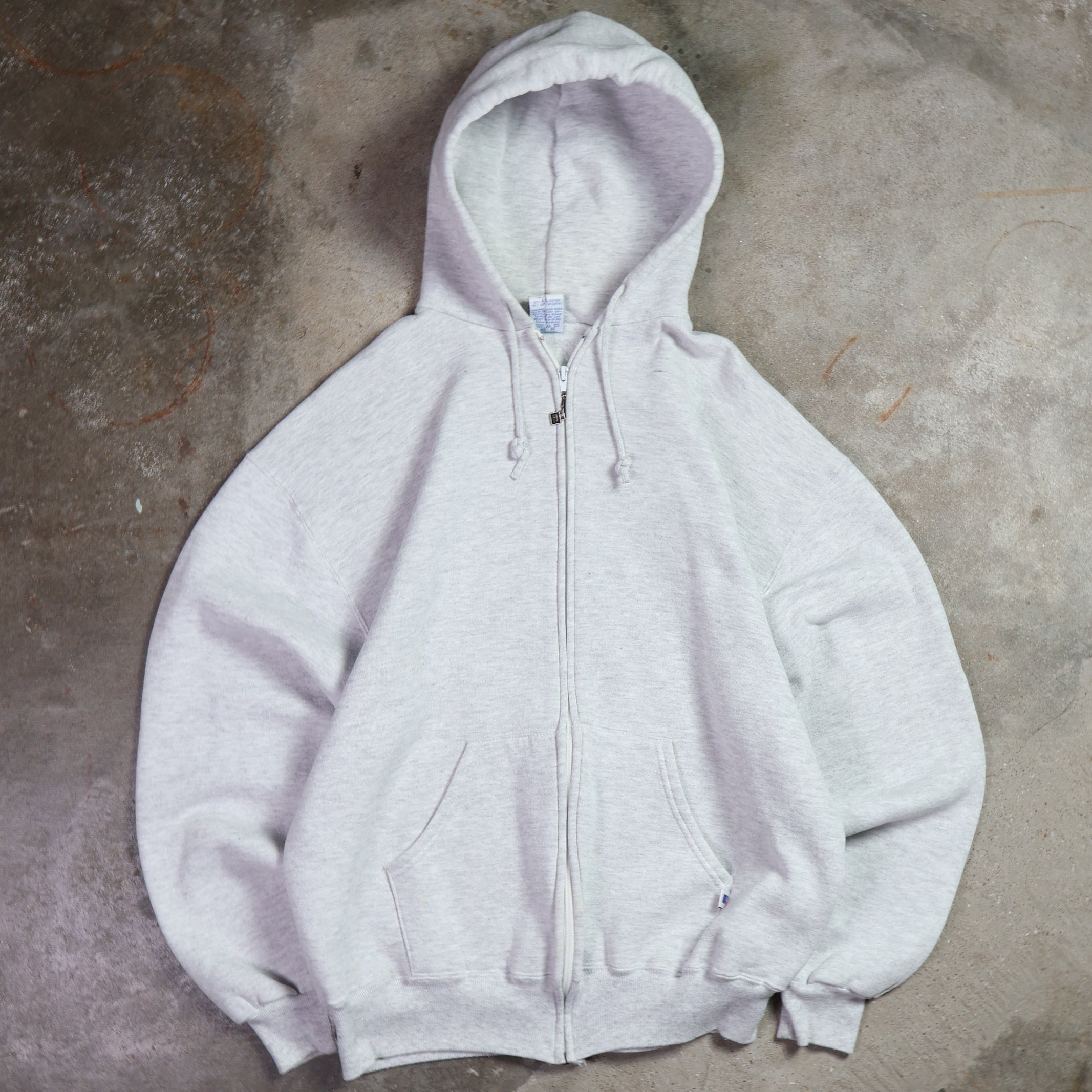 Gray Russell Zip-Up Hoodie (Large)