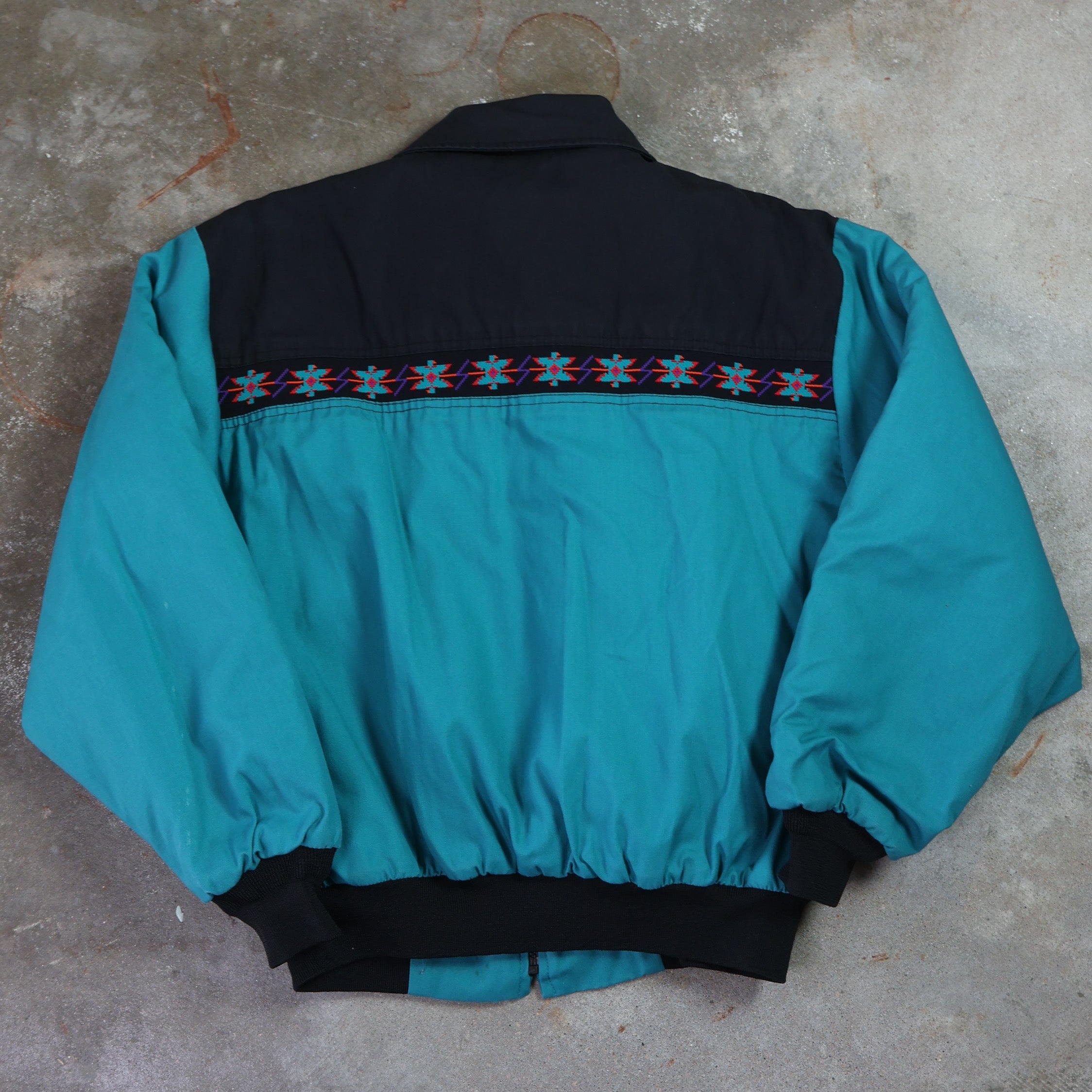 Aqua Aztec Western Jacket 90s (Large)