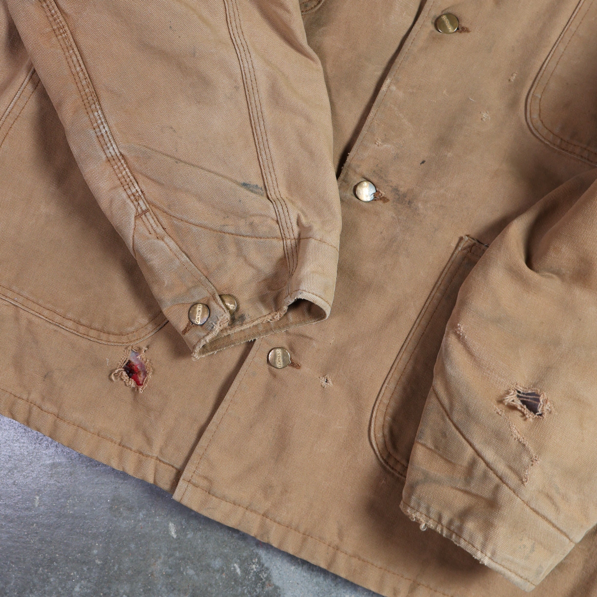 Tan Carhartt Chore/Barn Coat 80s (XL)