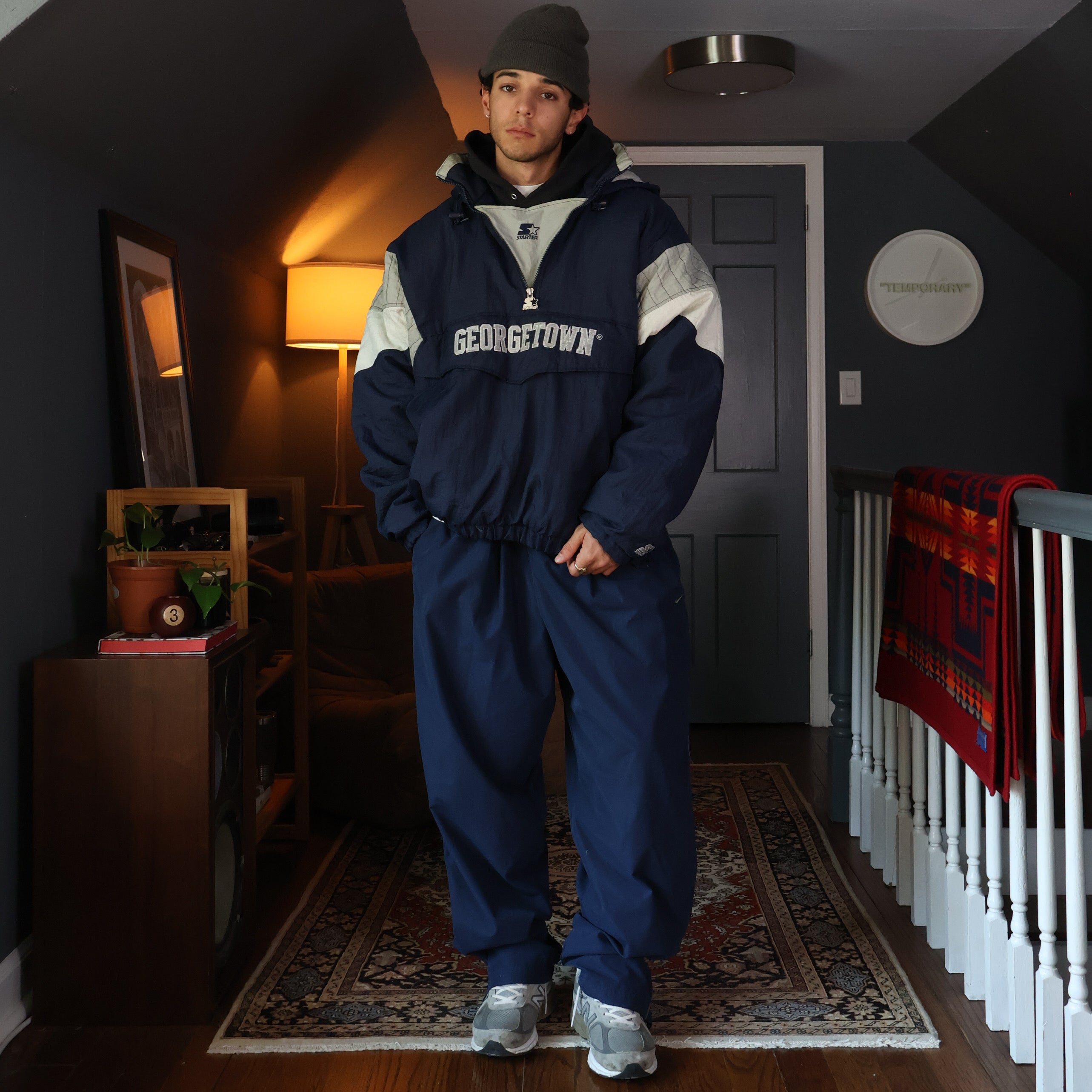 Navy Nike Track Pants 90s (XL)