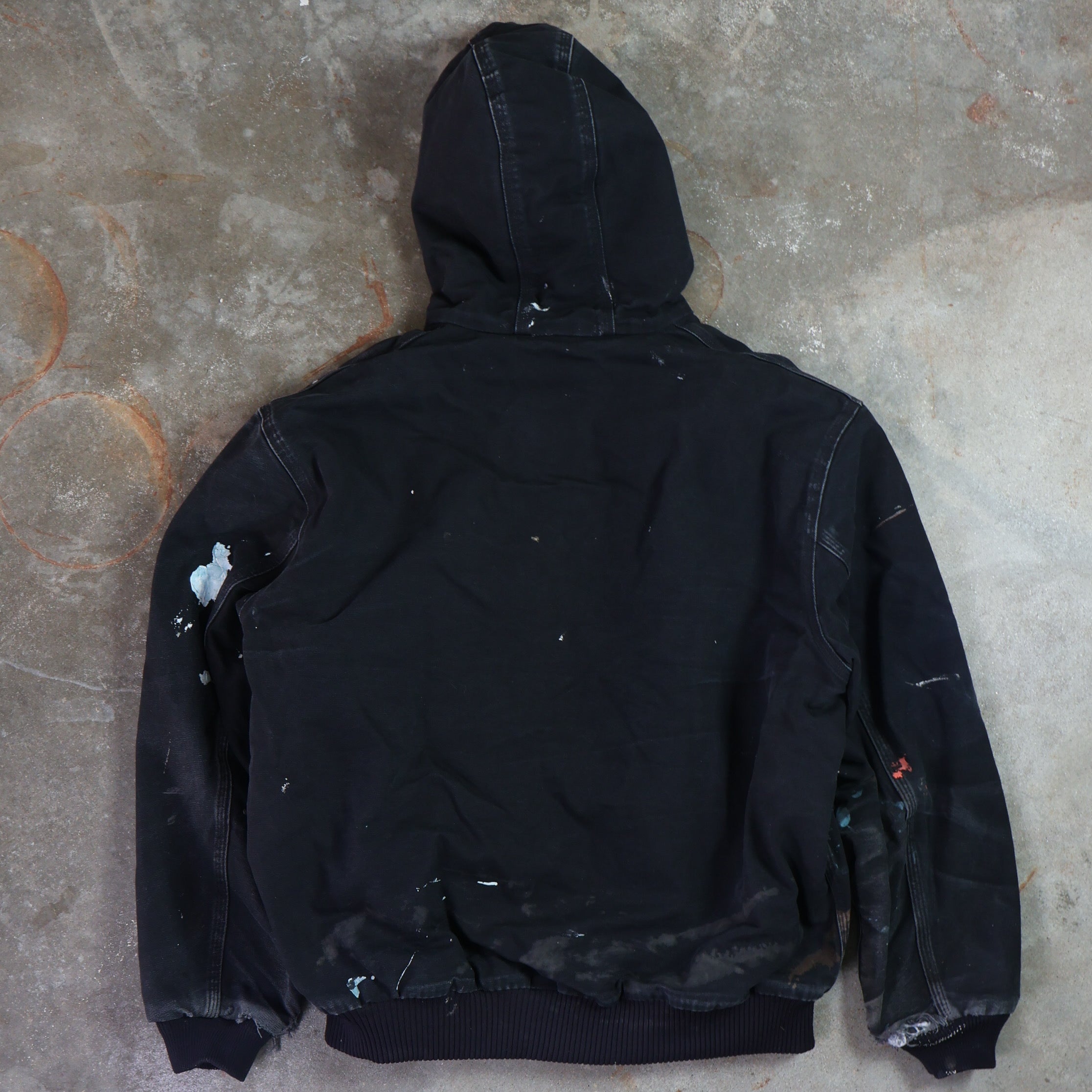 Distressed Black Carhartt Work Jacket (XL)