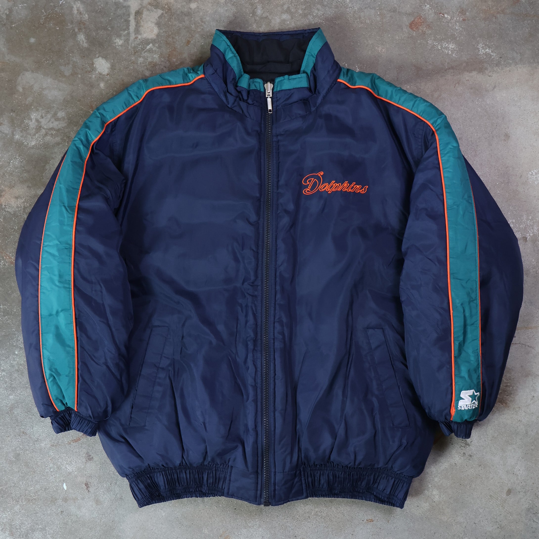 Miami Dolphins Reversible Starter Puffer Jacket 90s (XL)