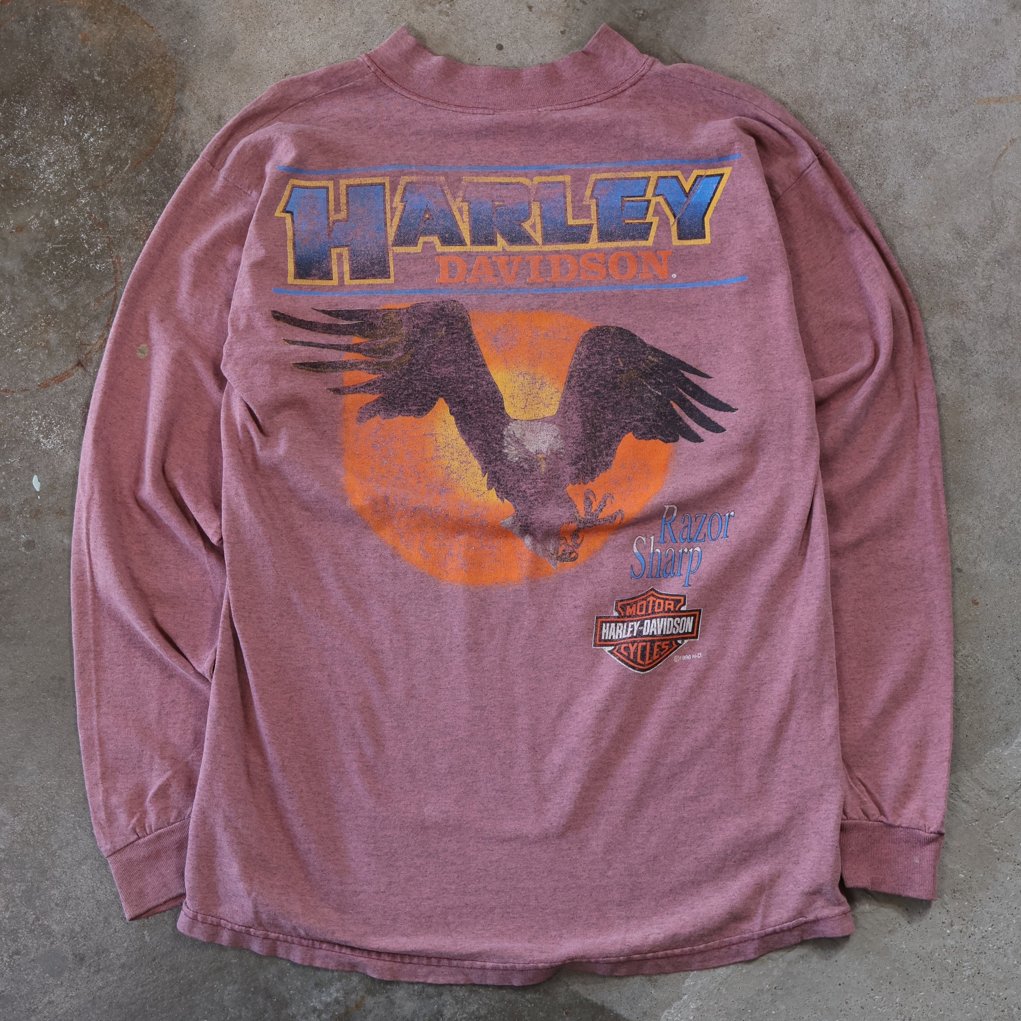 Harley Davidson Mockneck T-Shirt 1996 (Medium)