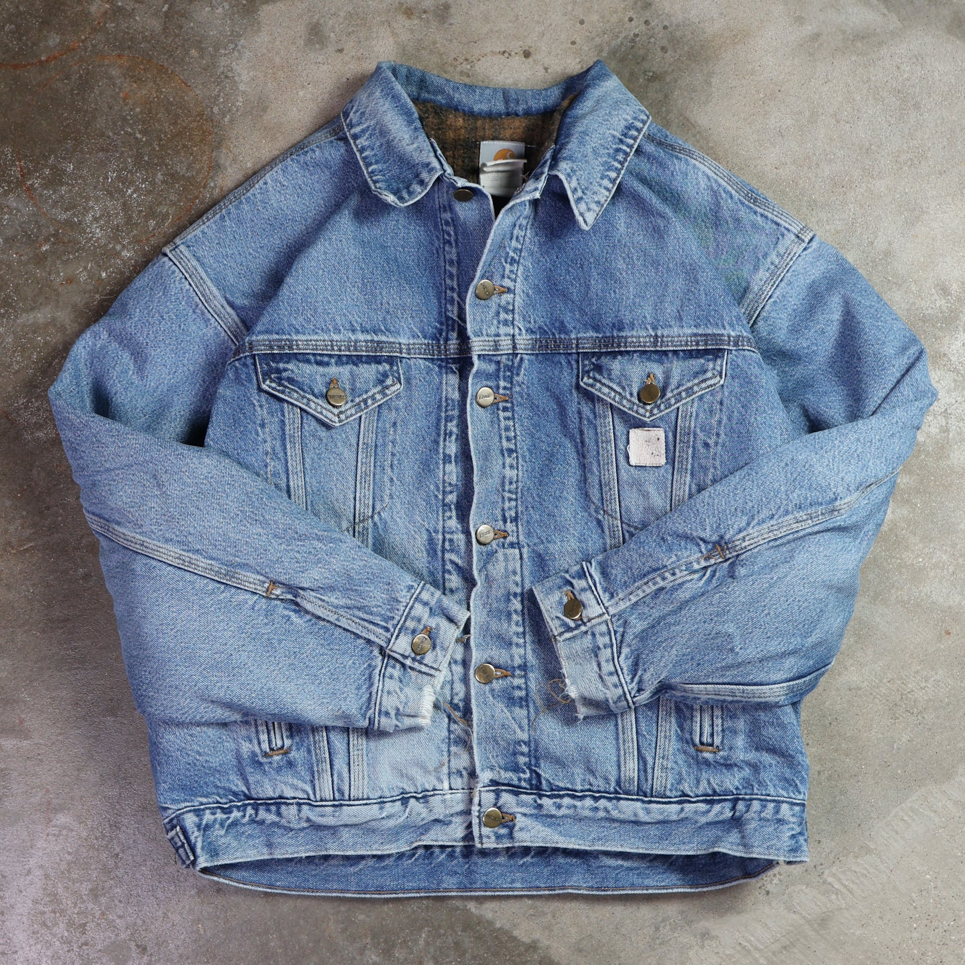 Carhartt Denim Blanket-Lined Jacket 90s (XL)