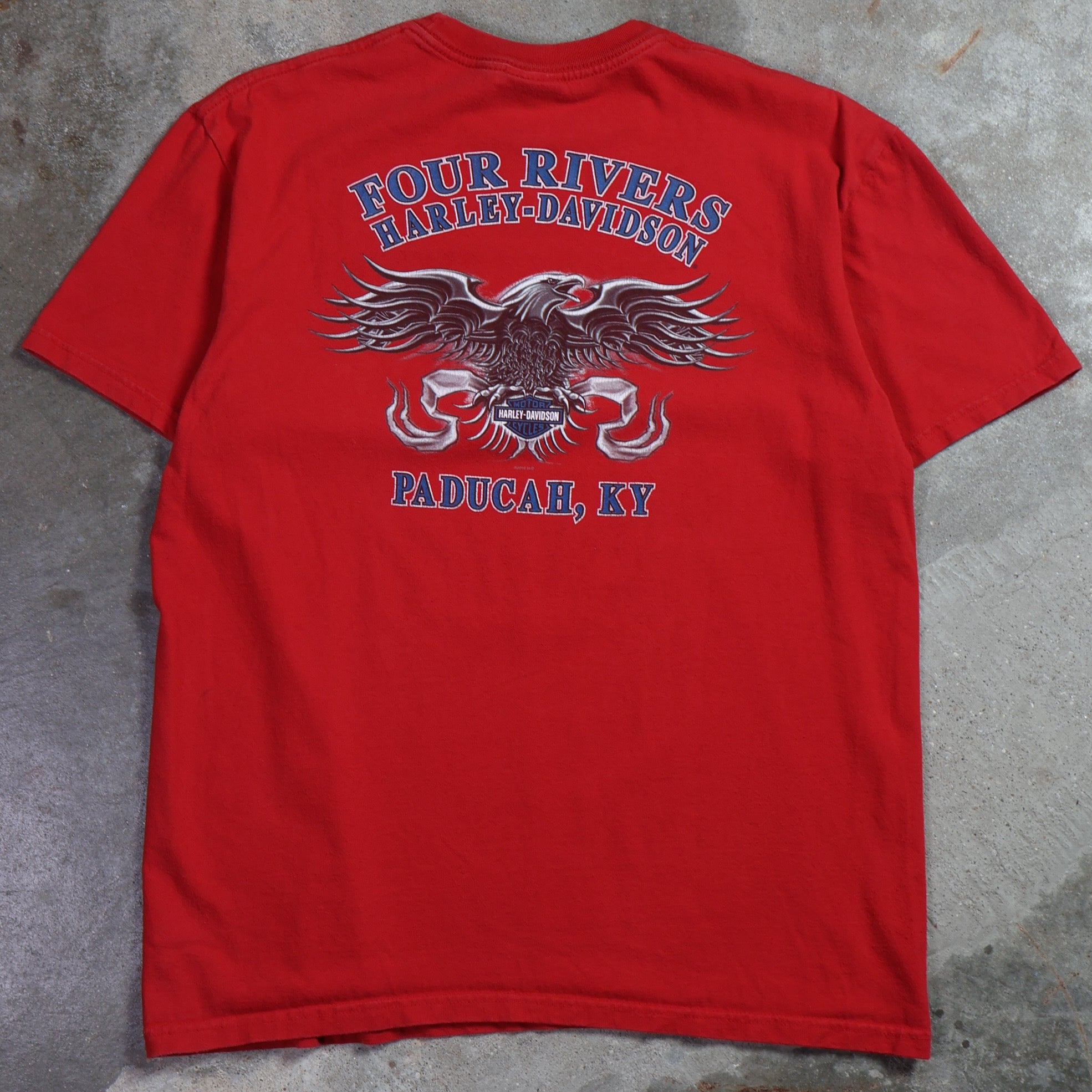 Red Harley Davidson Racing T-Shirt (Large)