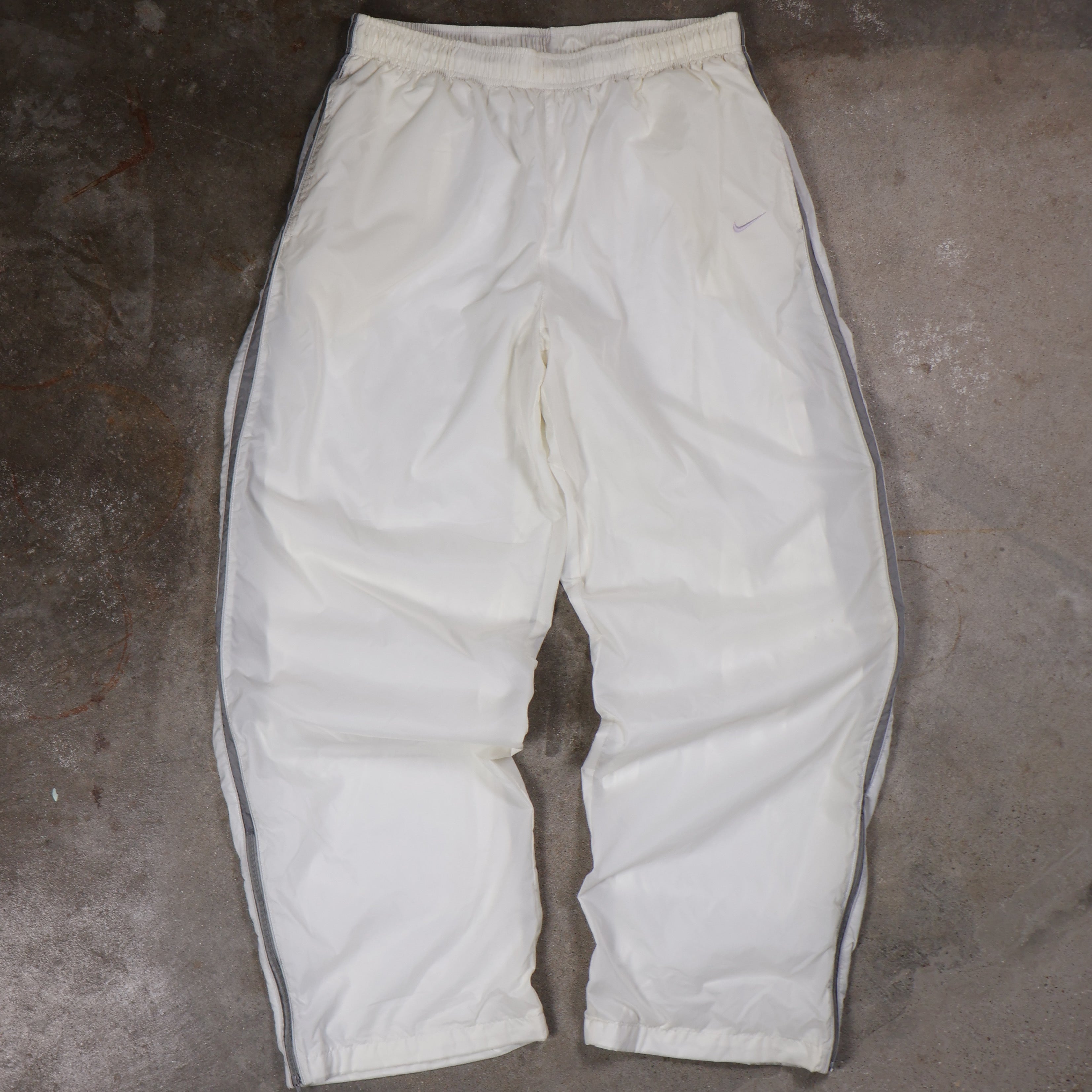 White Nike Track Pants 00s (Large)