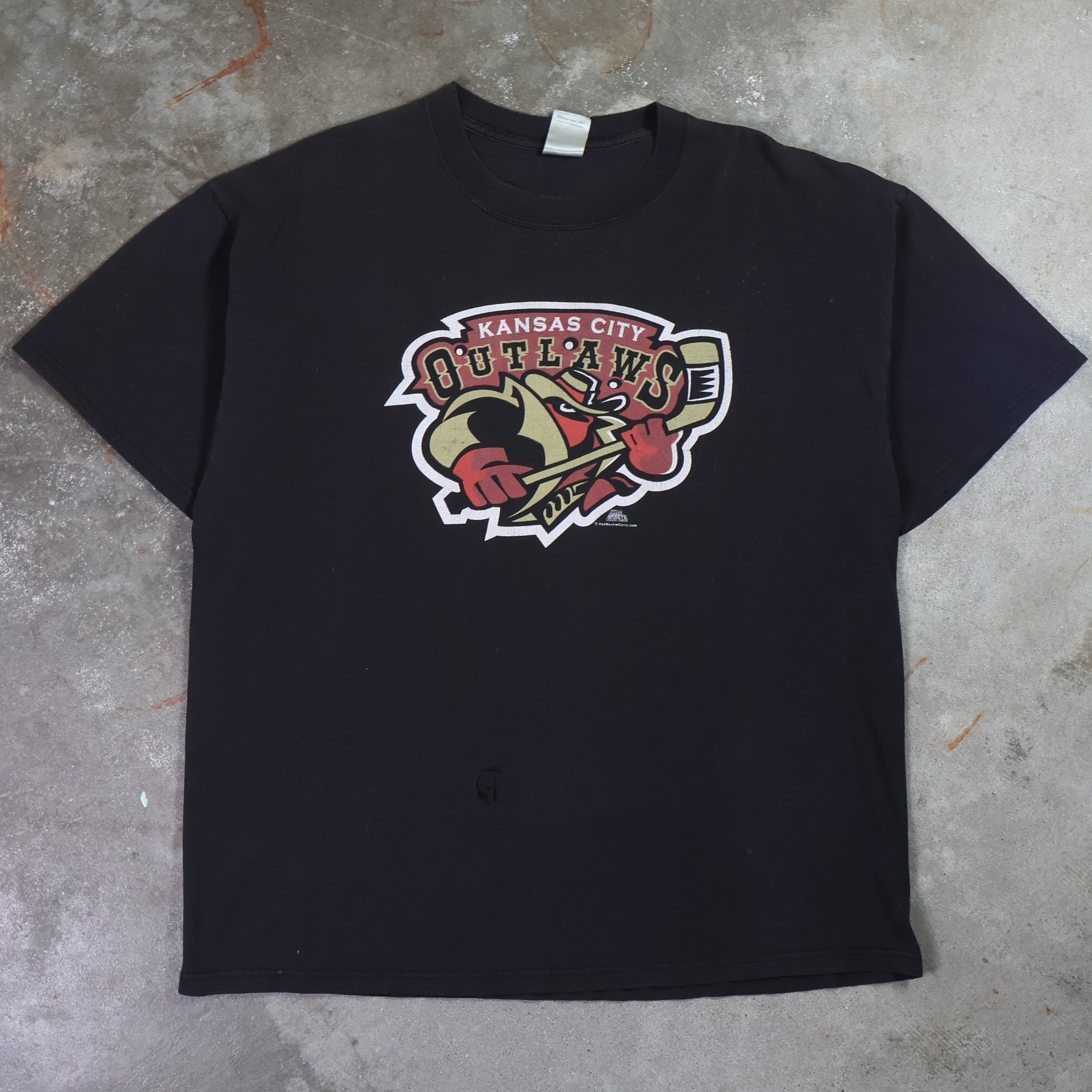 Kansas City Outlaws Hockey T-Shirt 90s (XL)