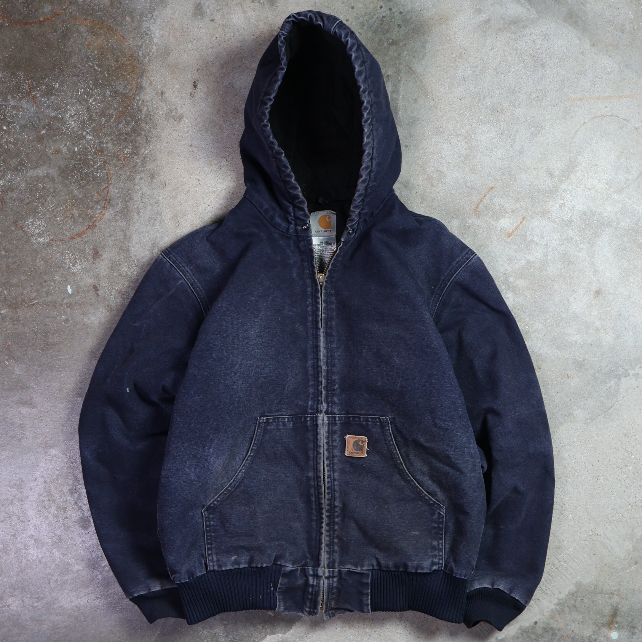 Navy Carhartt Canvas Work Jacket (Medium)