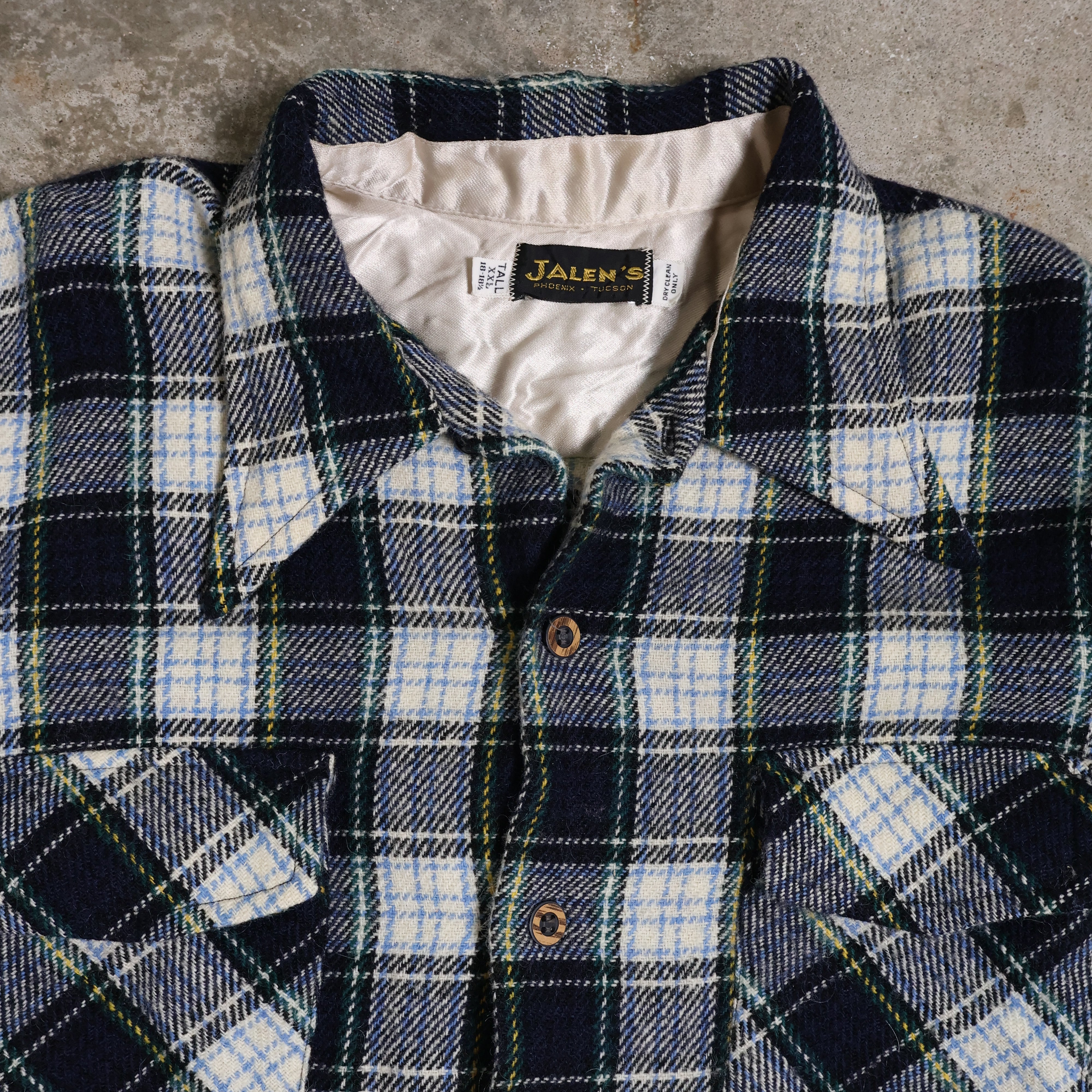 Navy/Green Wool Flannel 80/90s (XXL)