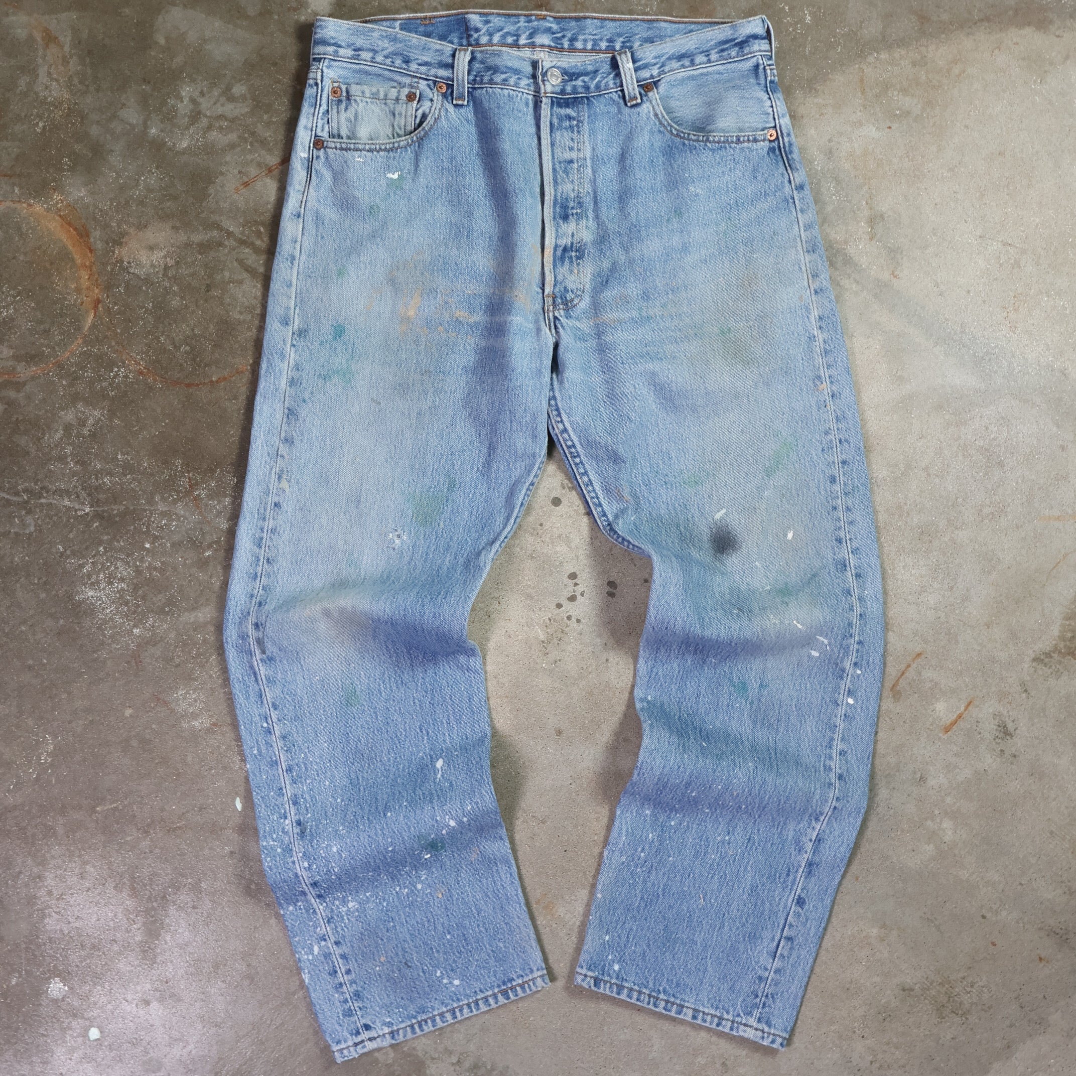 Levi's 501 Paint Splatter Jeans 1997 (35")