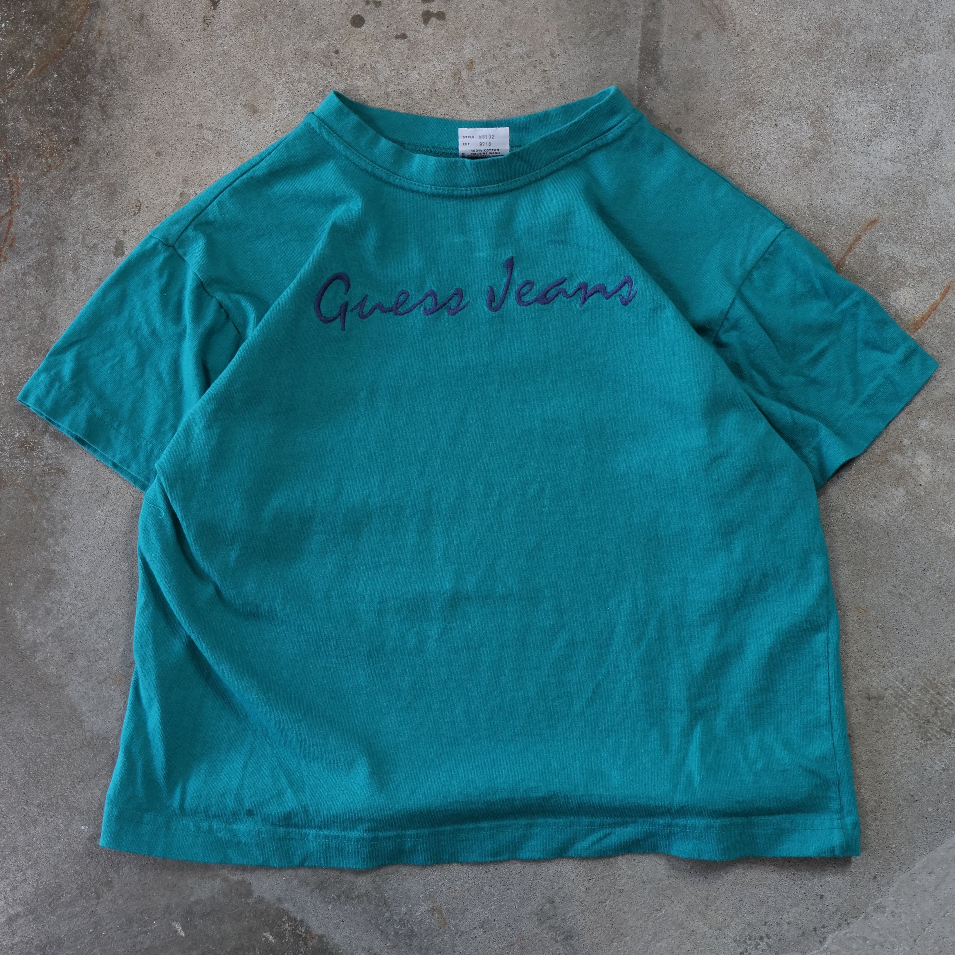 Teal Guess Jeans T-Shirt 90s (Small)