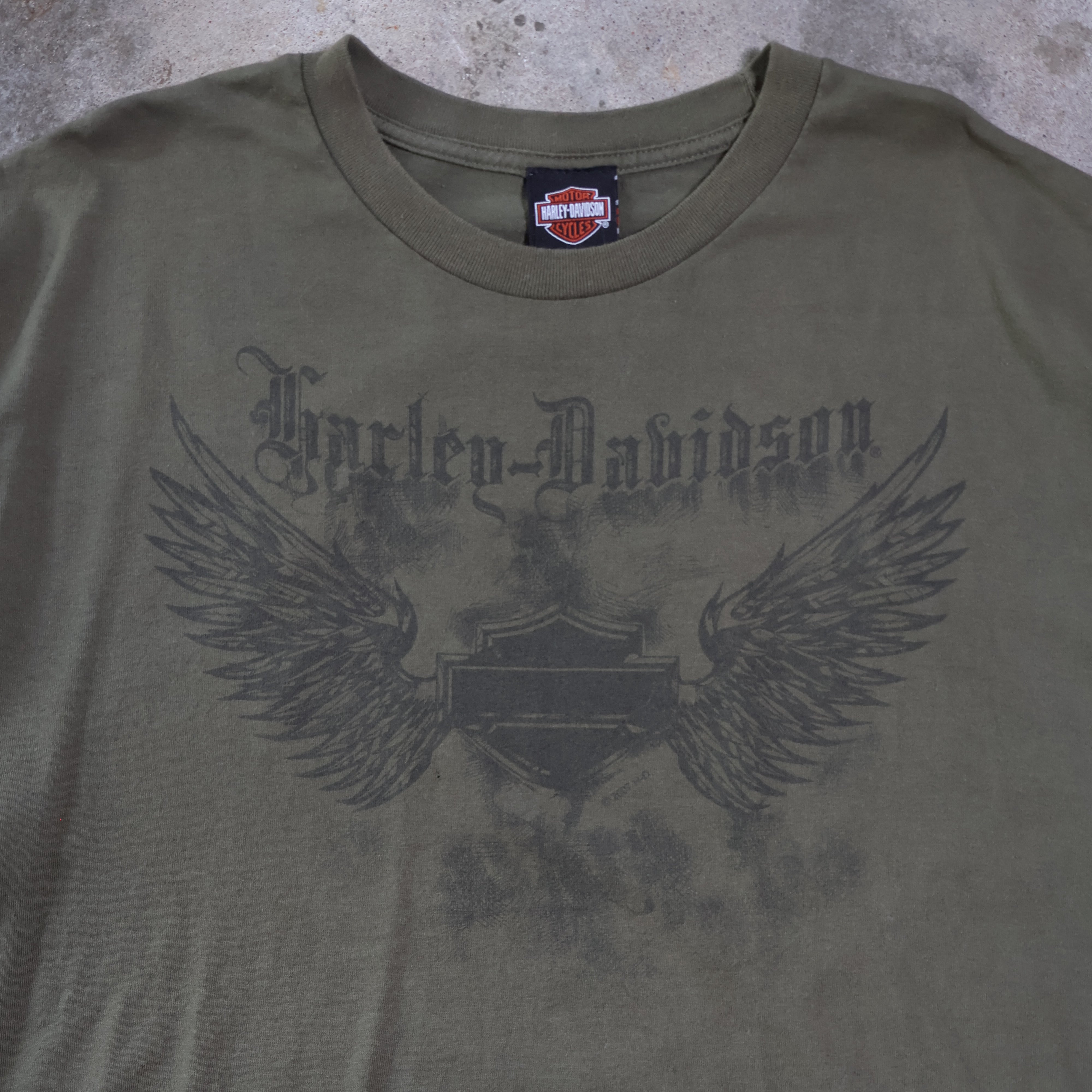 Army Green Harley Davidson Canada T-Shirt 2007 (XXL)