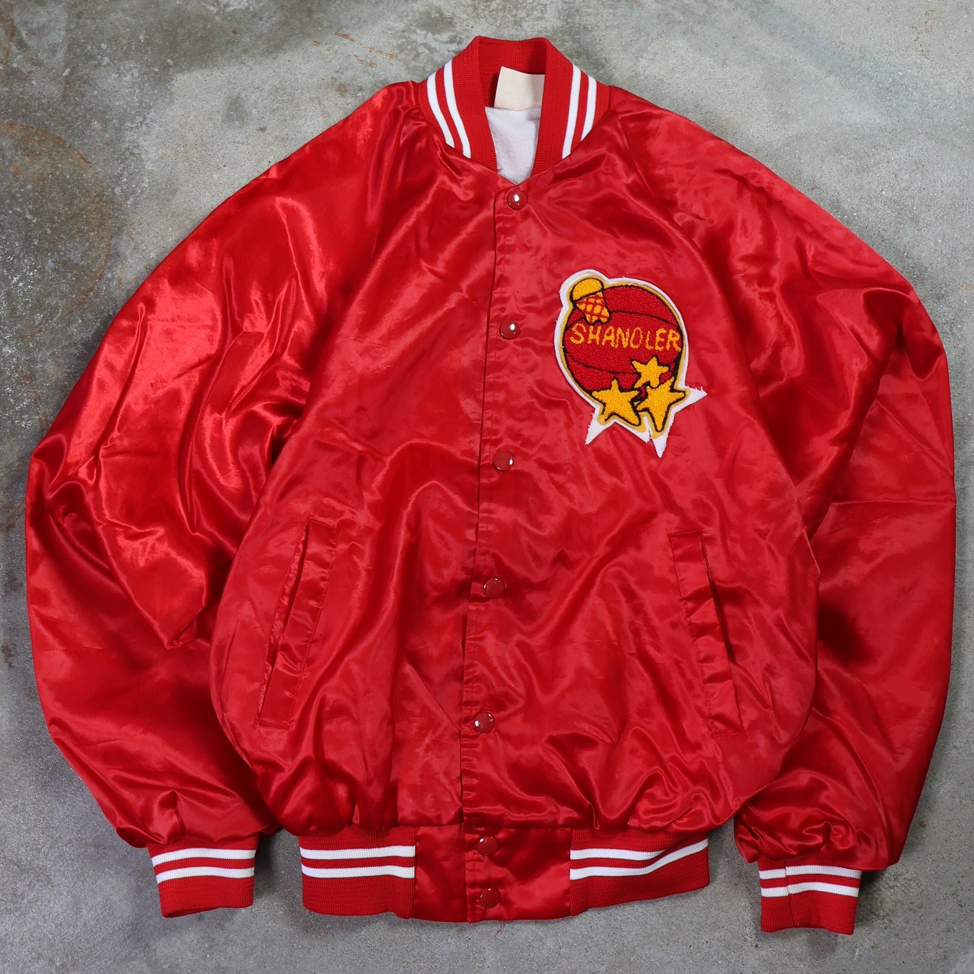 Shandler Hawks Satin Jacket 80s (Medium)