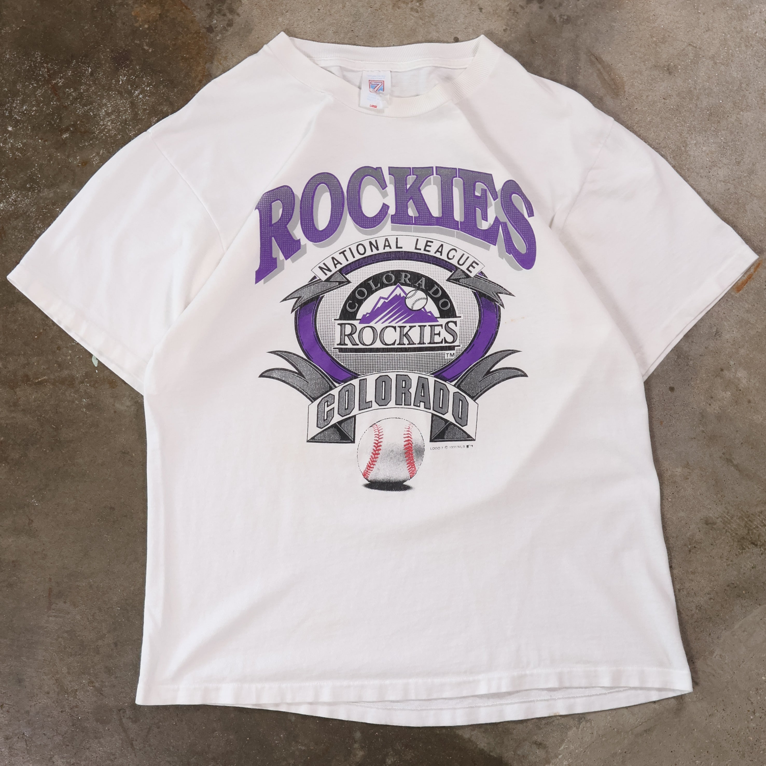 Colorado Rockies MLB 1991 T-Shirt (Large)