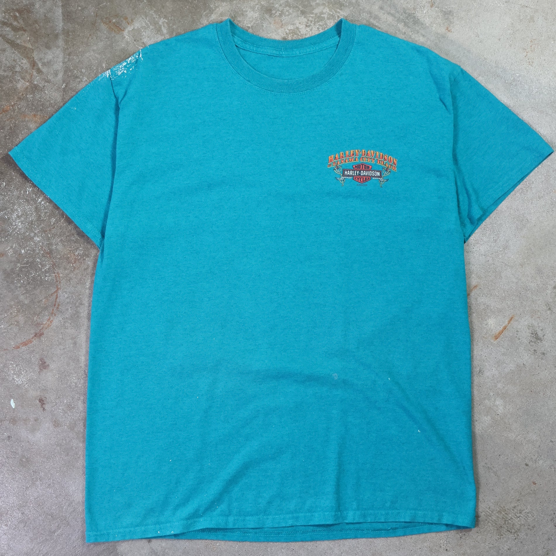 Teal Harley Davidson Panama City Beach T-Shirt (Large)