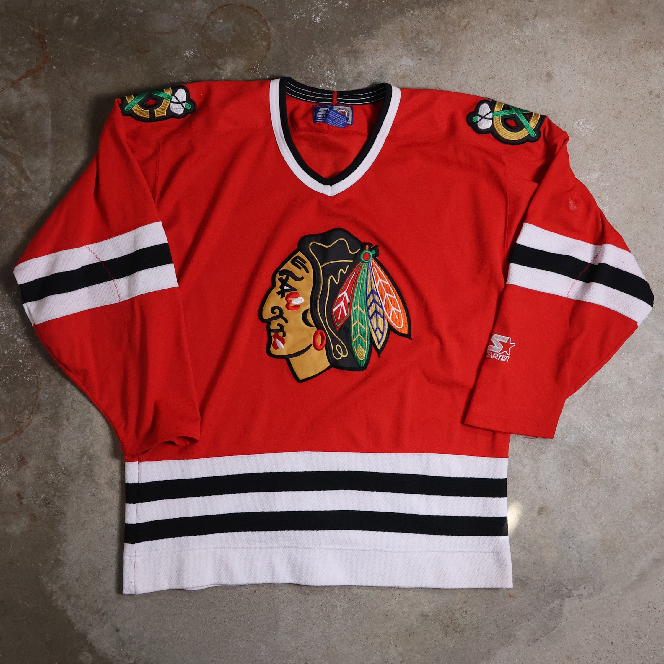 Chicago Blackhawks Hockey Jersey 90s (Large)