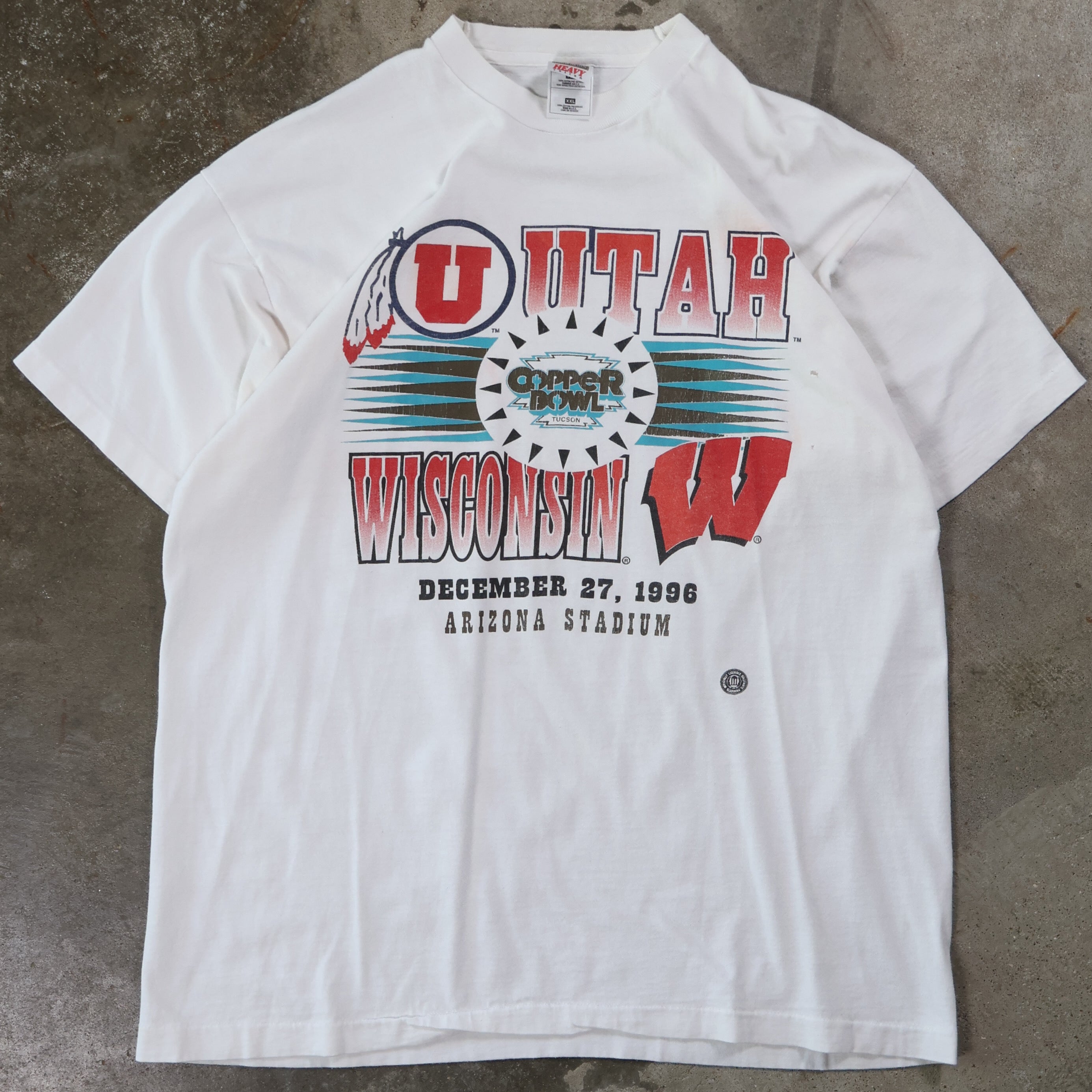 Utah vs. Wisconsin Copper Bowl T-Shirt 1996 (XXL)