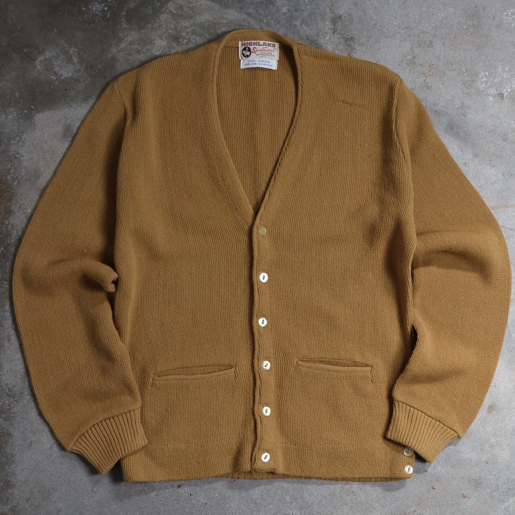 Mustard Cardigan 80s (Medium)