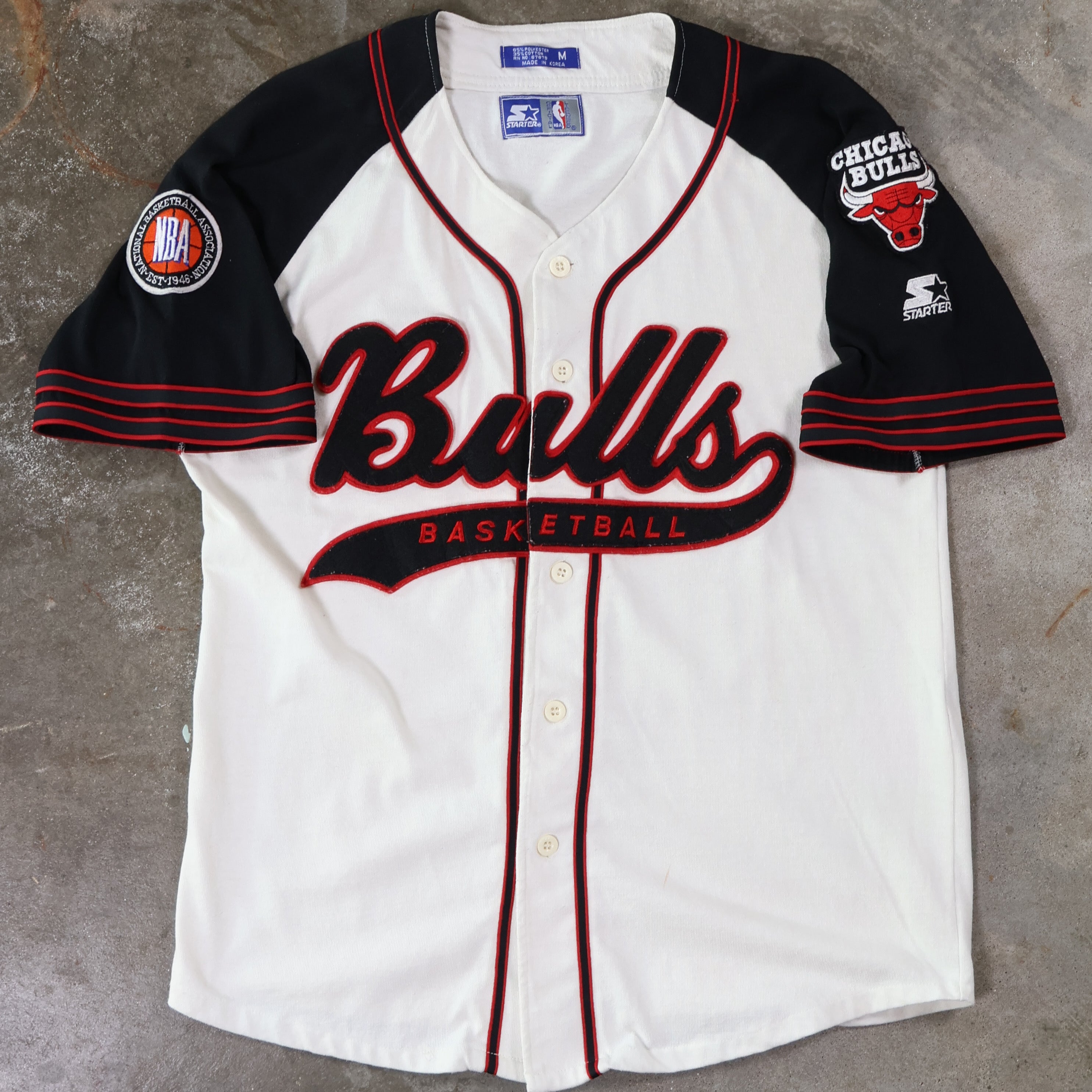 Chicago Bulls Starter Baseball Jersey 90s (Large)