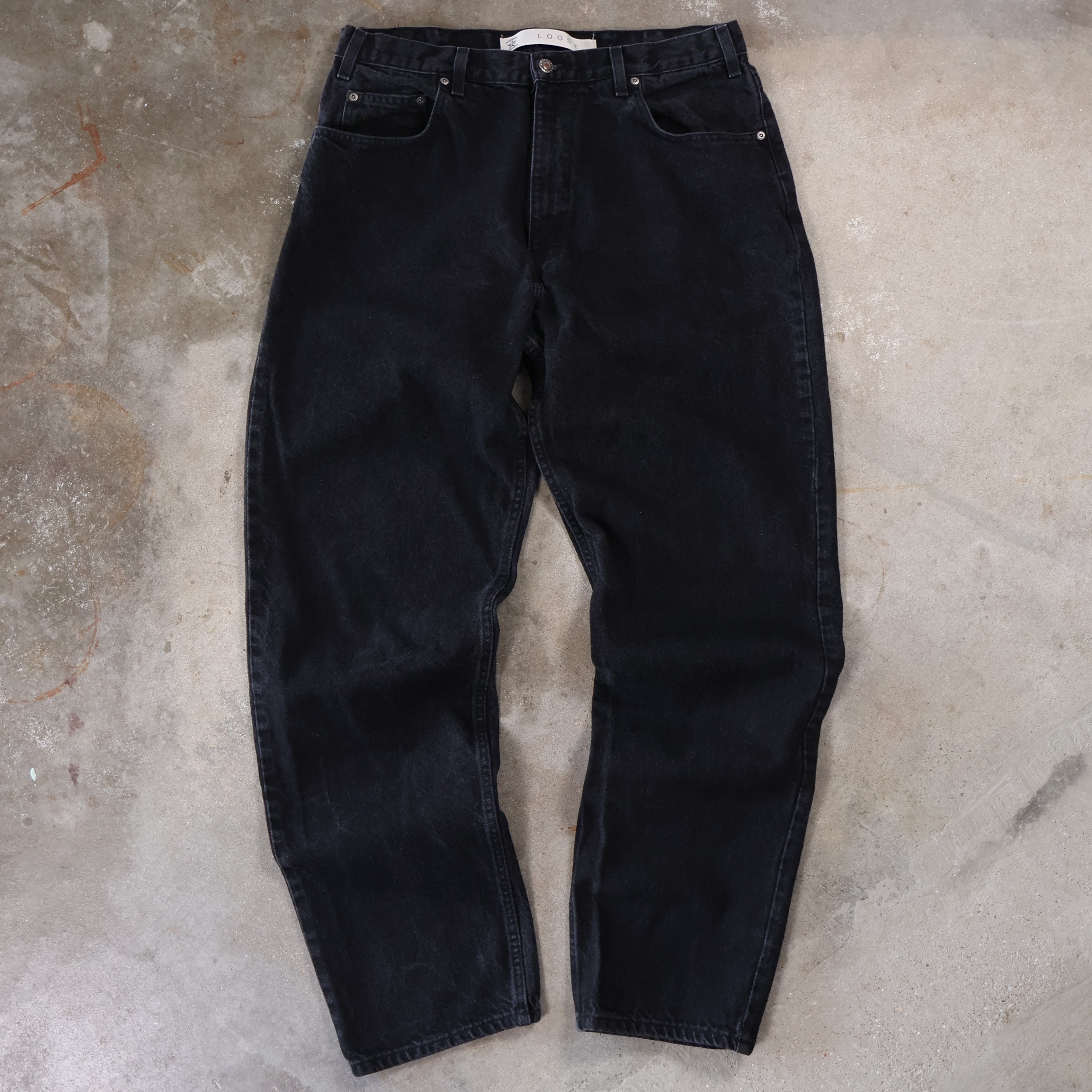 Black Arizona Loose Fit Jeans 90s (33")