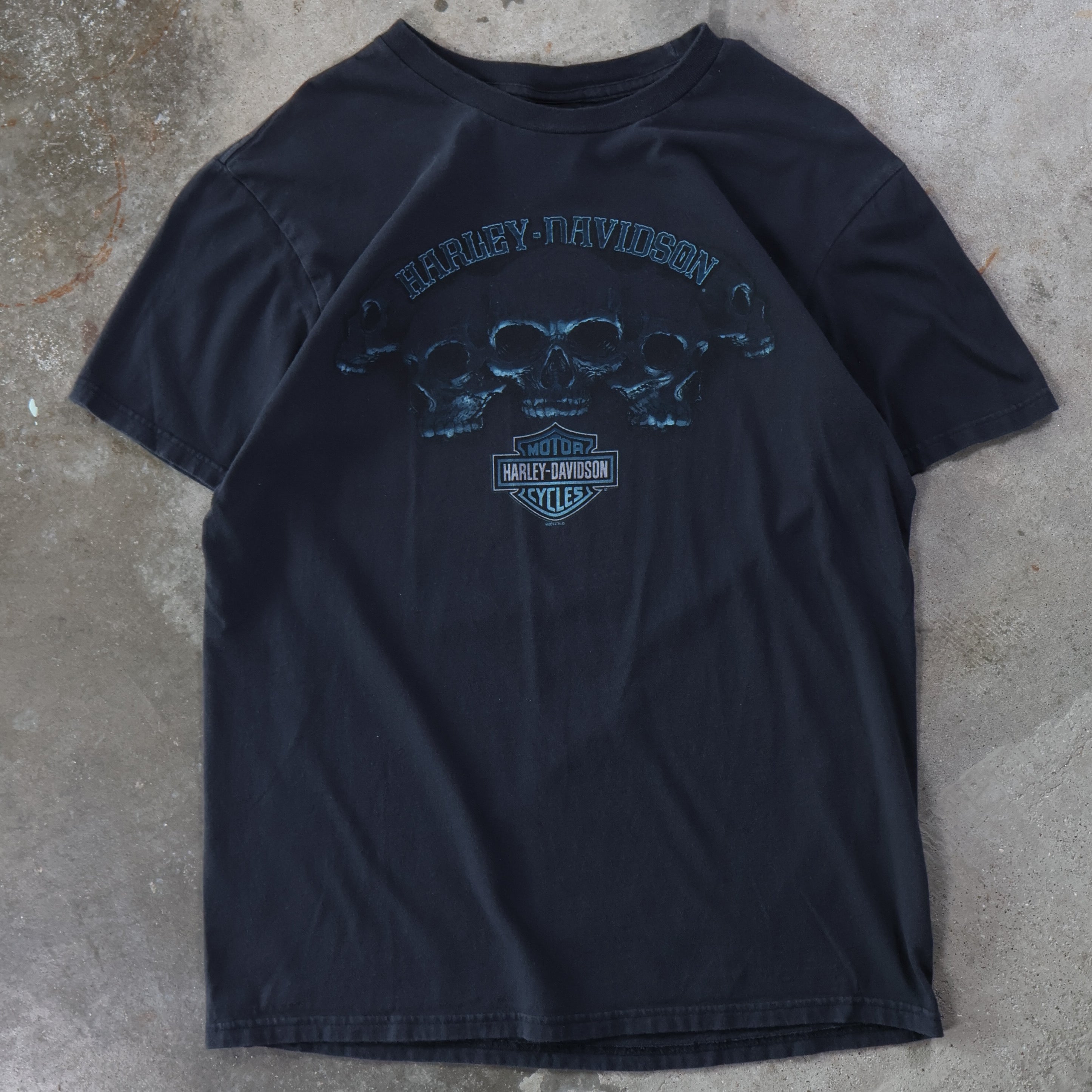 Harley Davidson Blue Skull T-Shirt (Large)