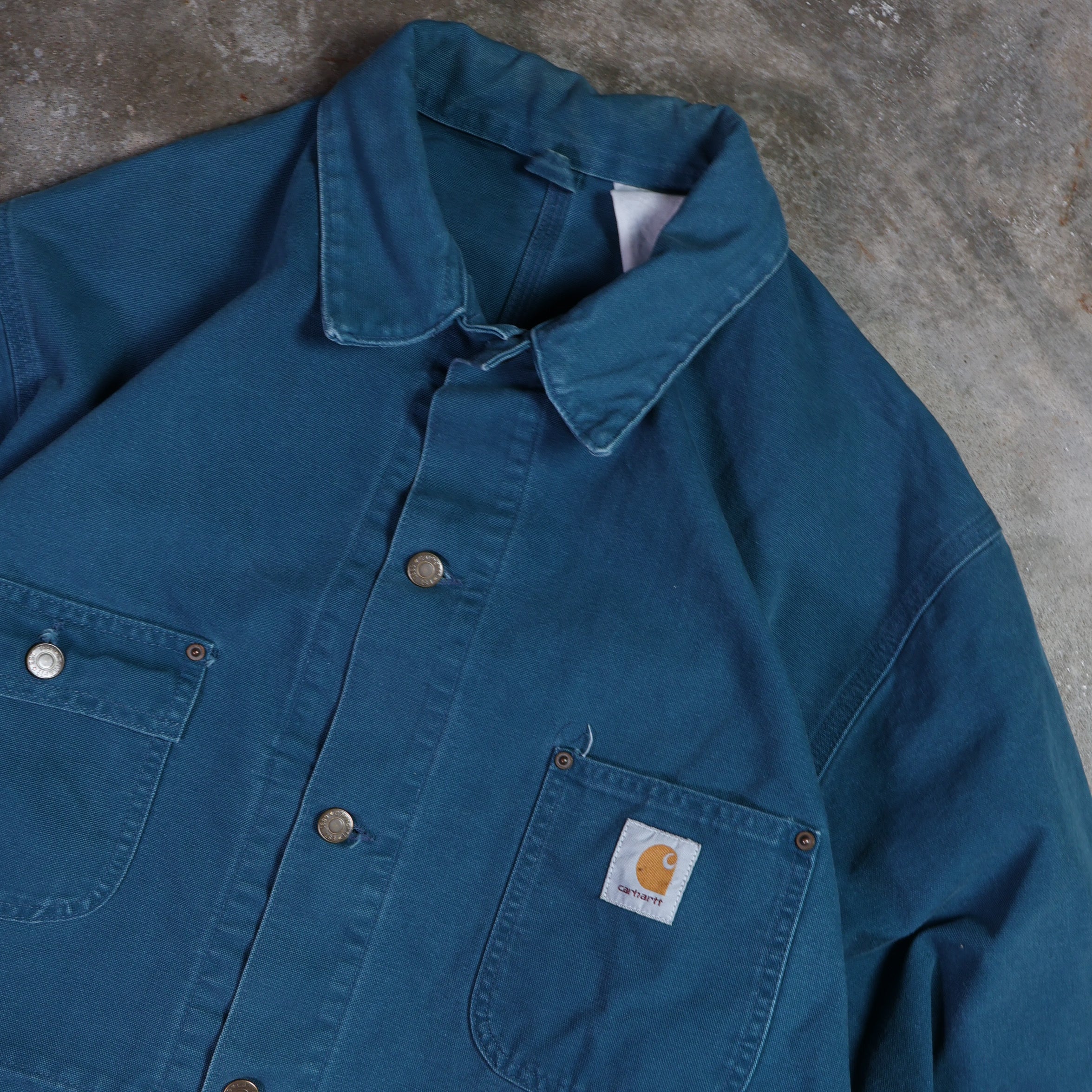 Blue-Gree Carhartt Barn/Chore Canvas Jacket 90s (XL)