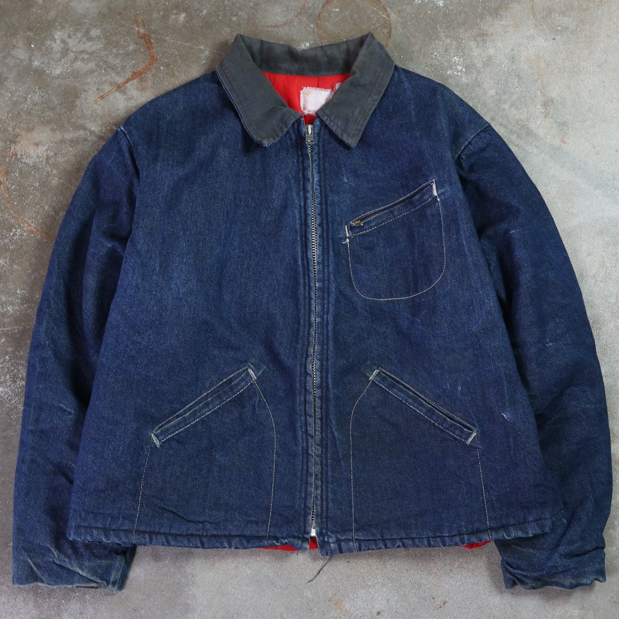 Denim Quilted Detroit Jacket 70/80s (Large)