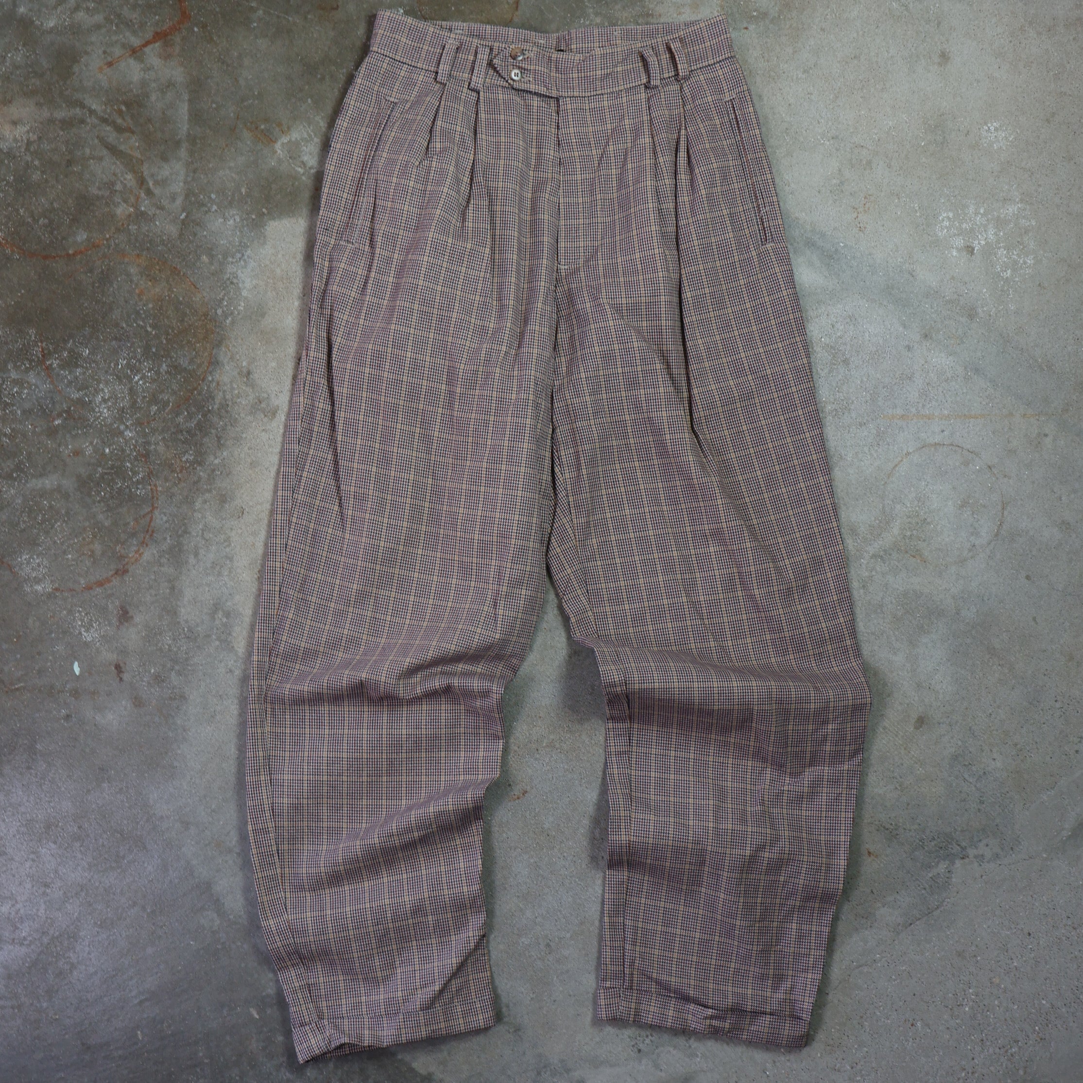 Lizsport Plaid/Houndstooth Trousers 90s (28")