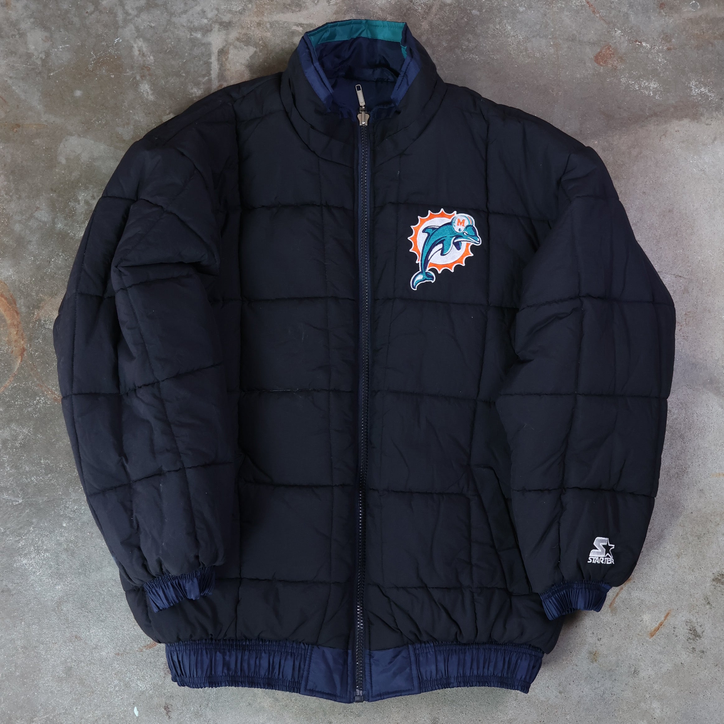 Miami Dolphins Reversible Starter Puffer Jacket 90s (XL)