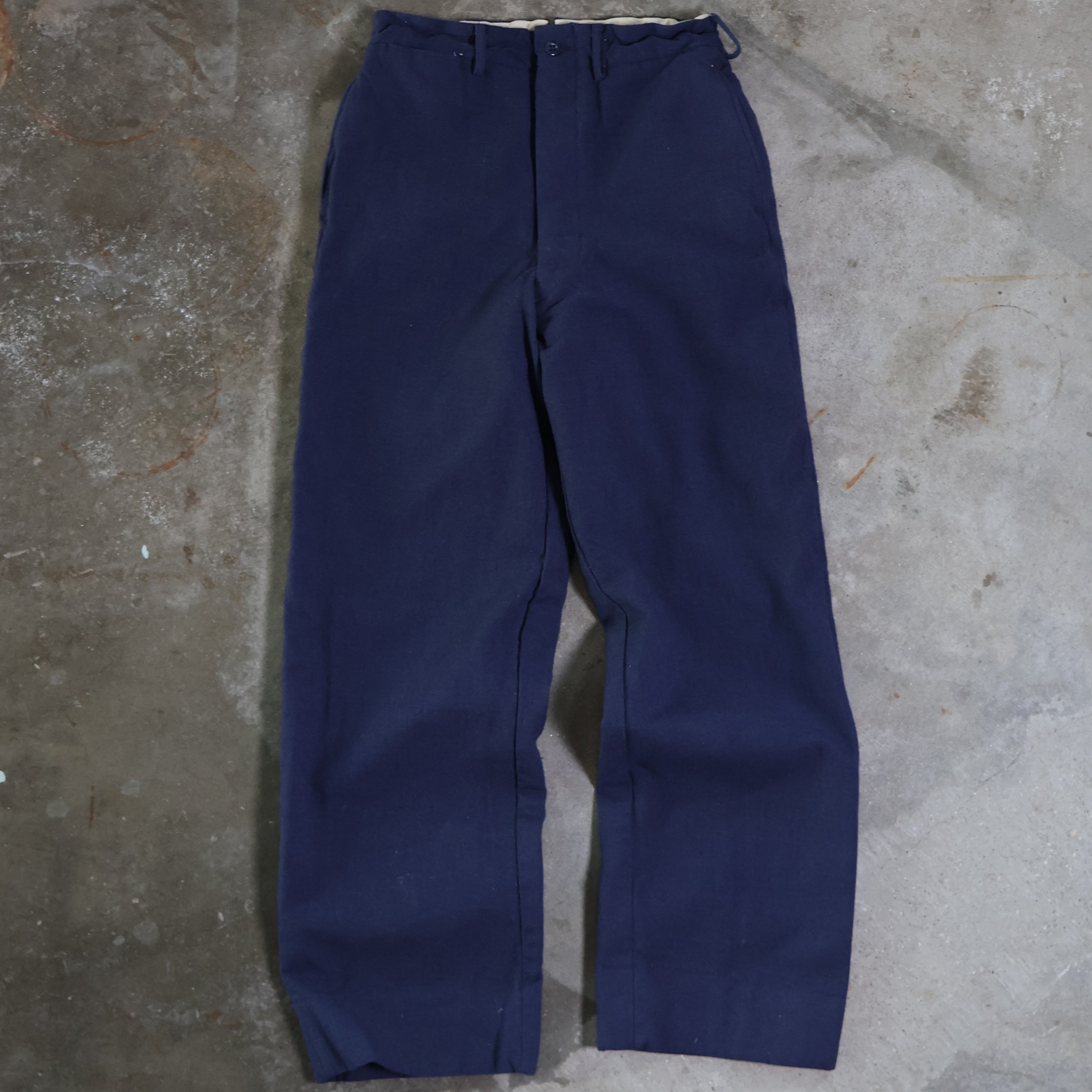 Navy Military Wool Trousers 70/80s (26")