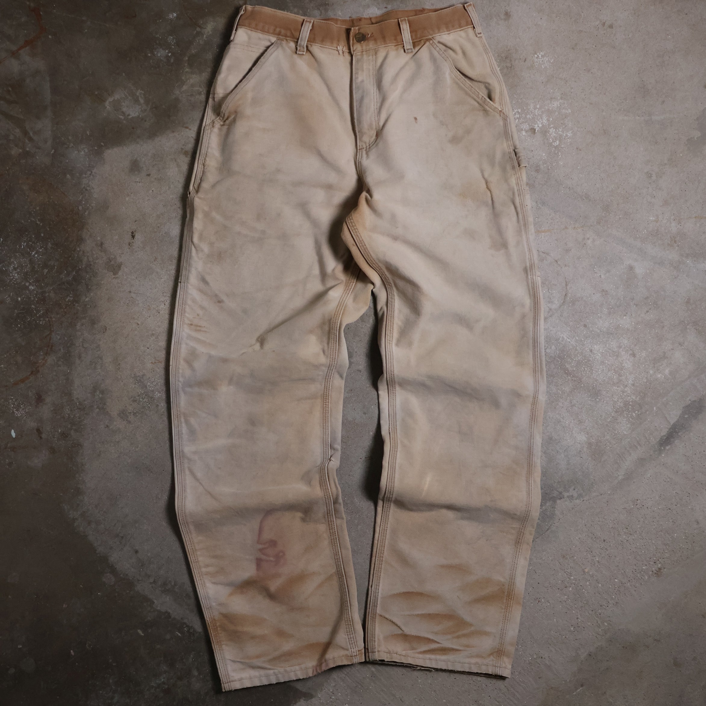 Faded Tan Carhartt Carpenter Pants (31")