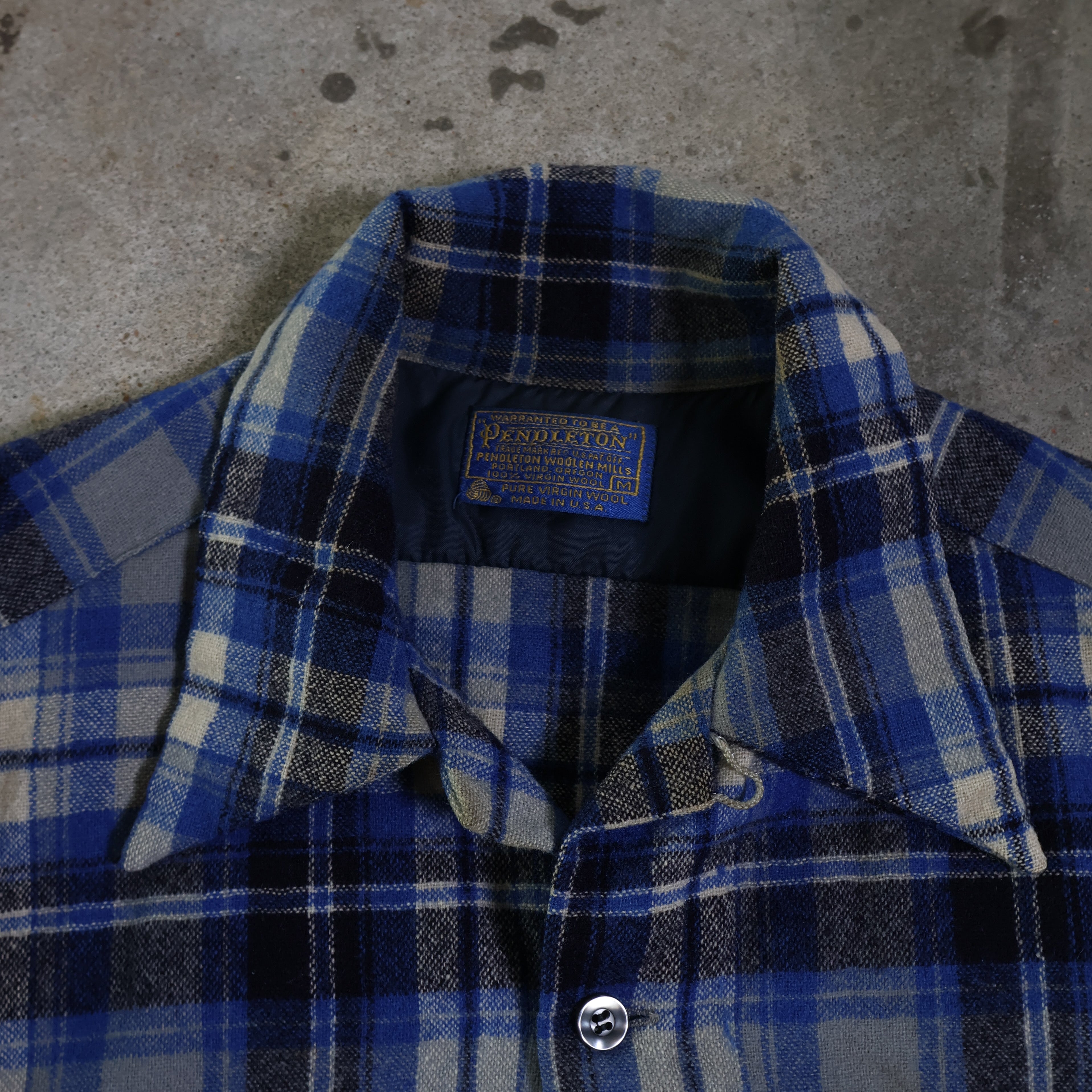 Pendleton Wool Flannel Loop Collar 60s (Medium)