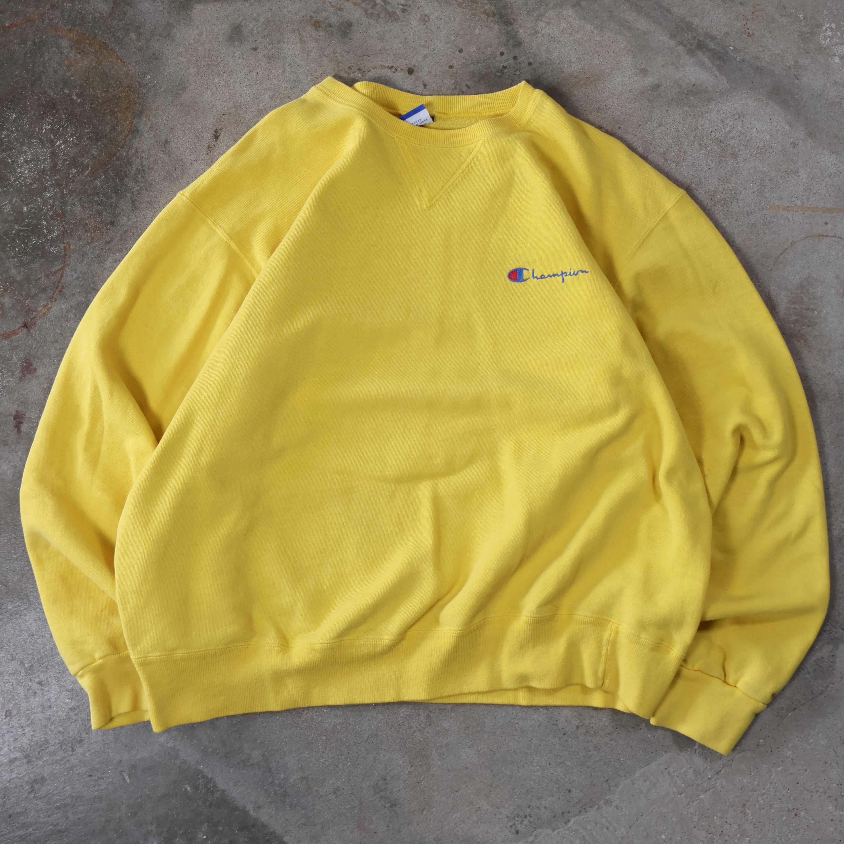 Yellow Champion Sweatshirt 90s (Large)