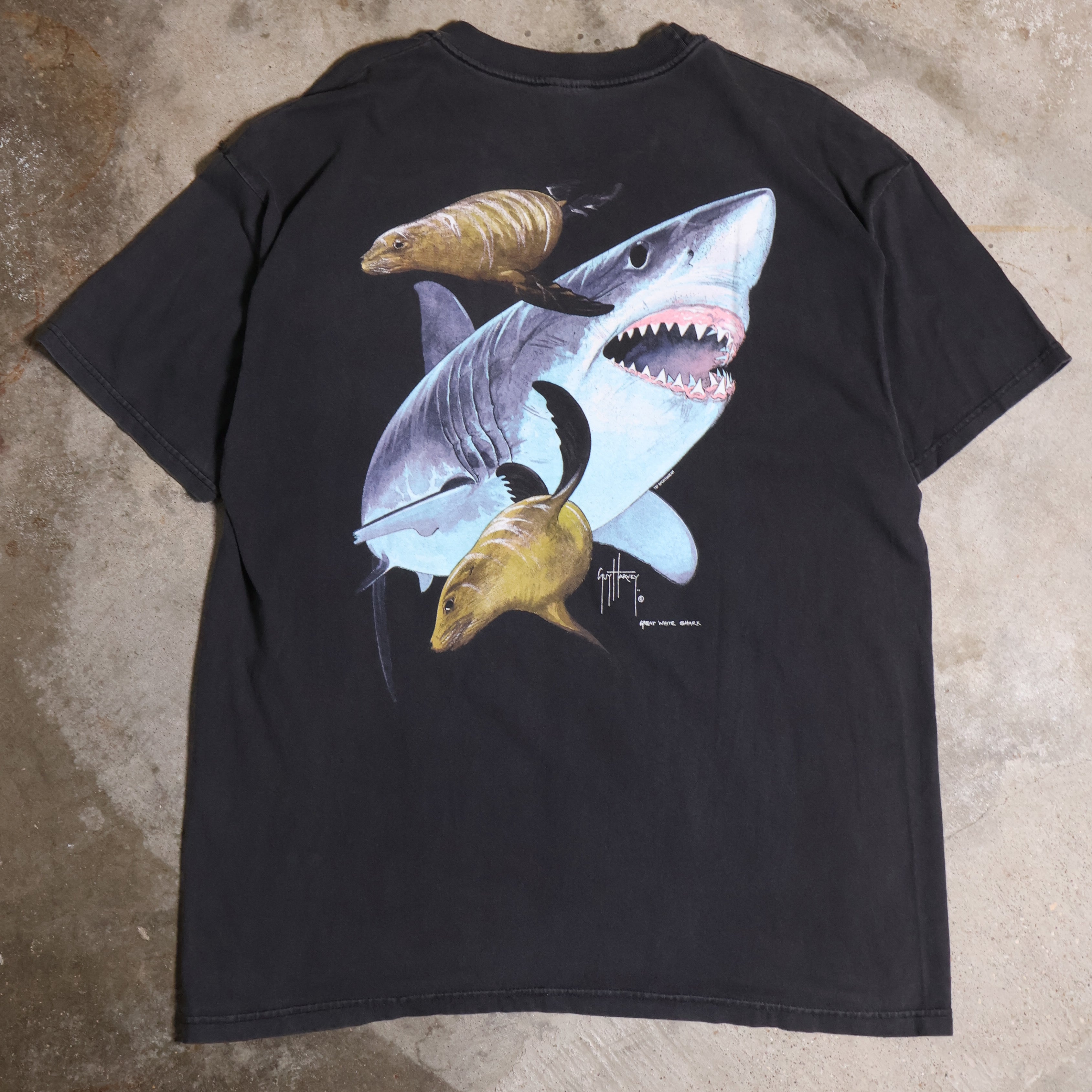 Guy Harvey Shark Pocket T-Shirt 00s (XL)