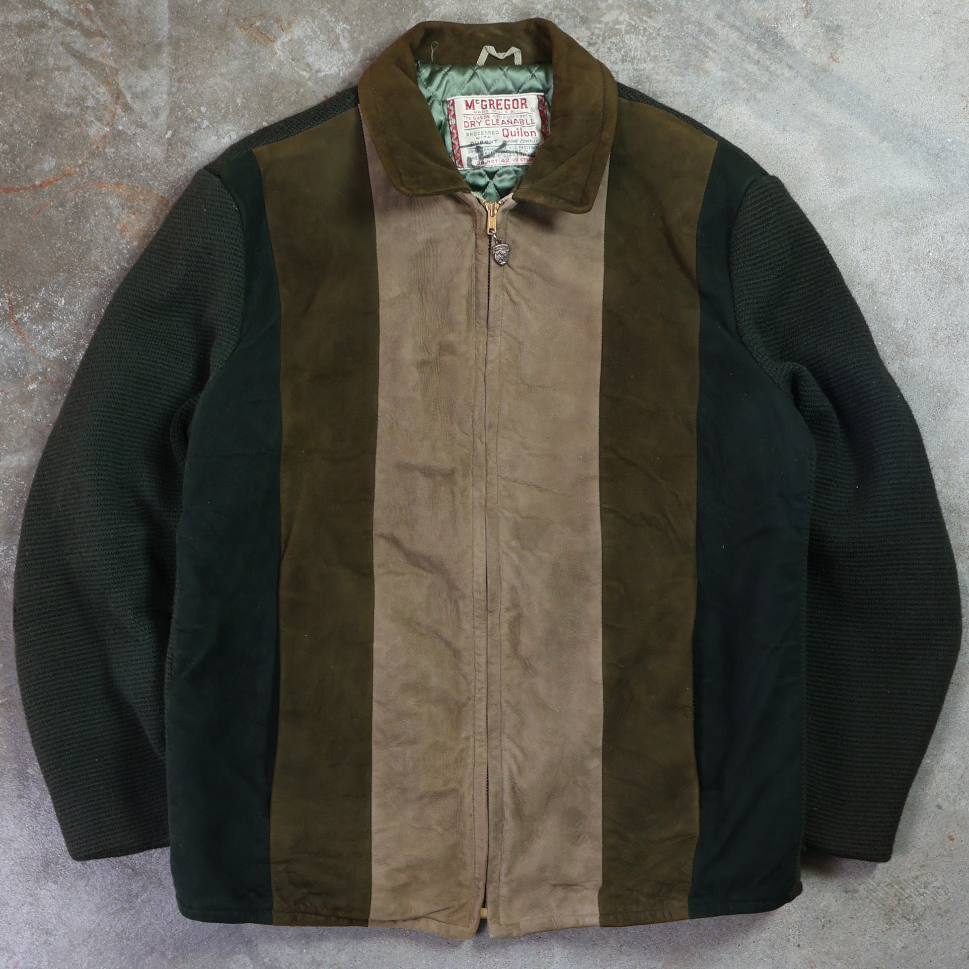 McGregor Earth Tone Knit x Felt Jacket 80s (Medium)