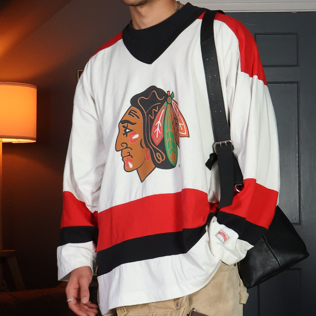 Chicago Blackhawks NHL Hockey Jersey 90s (XL)