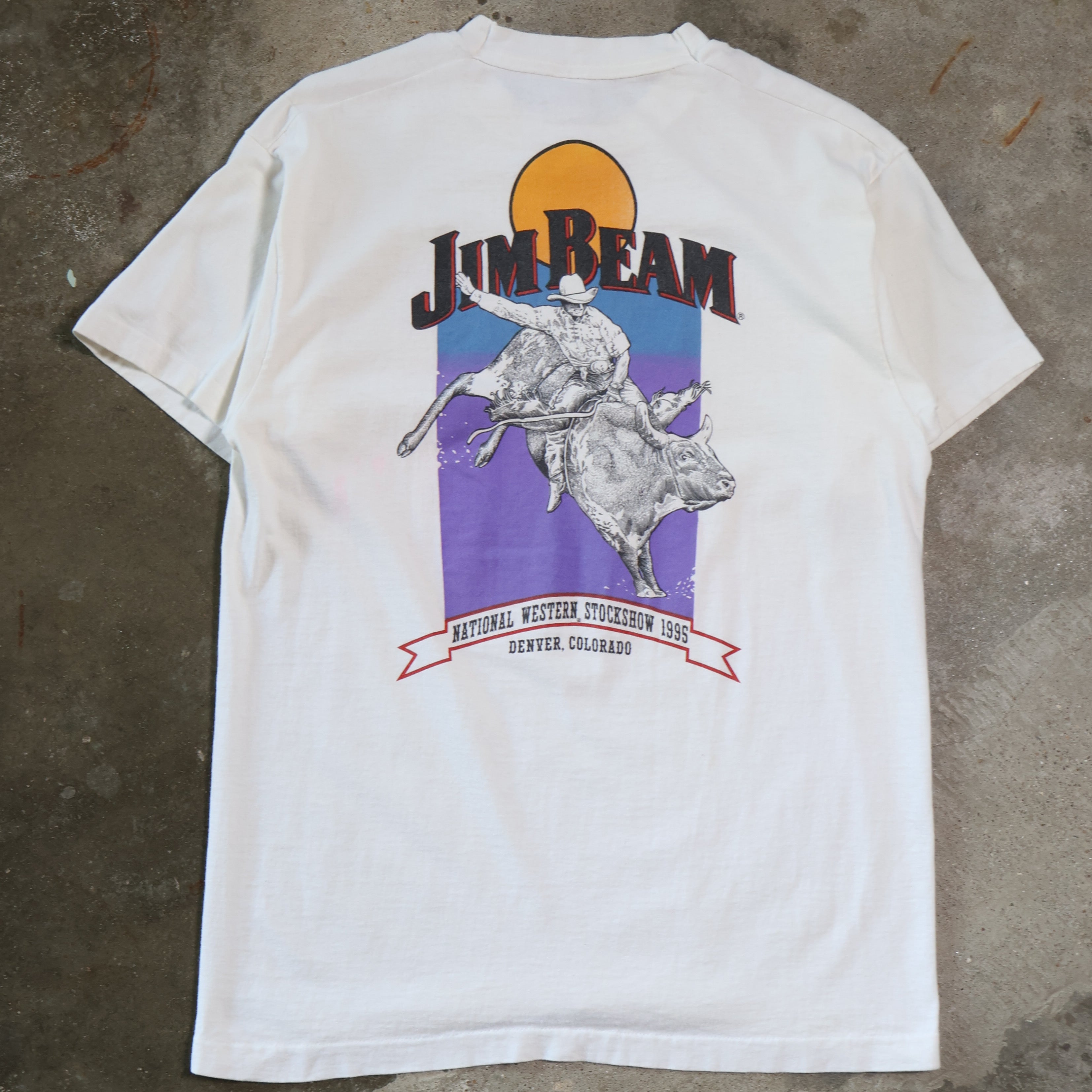 Jim Bean Bull Riding T-Shirt 90s (Large)