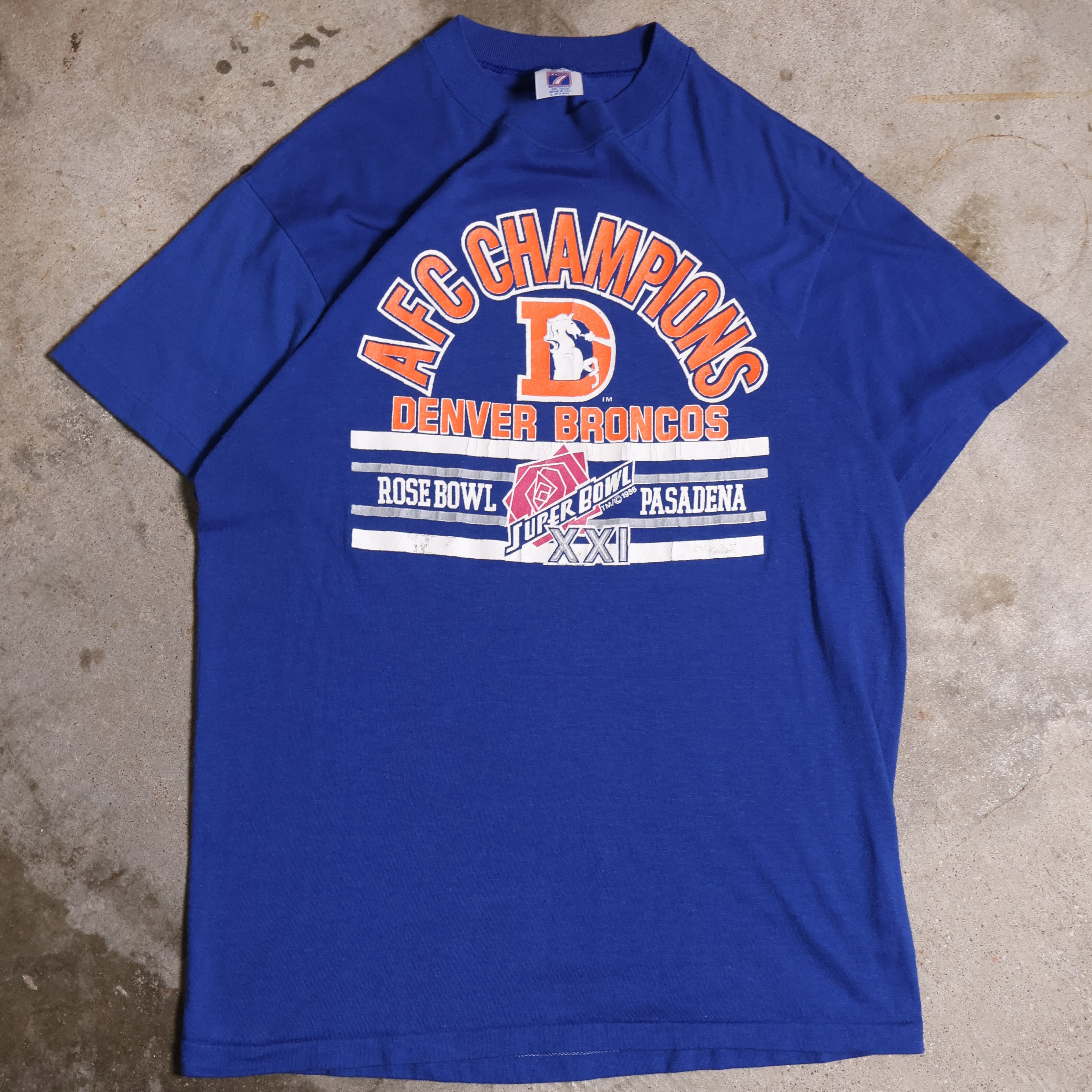 Denver Broncos AFC Champs T-Shirt 1986 (Medium)