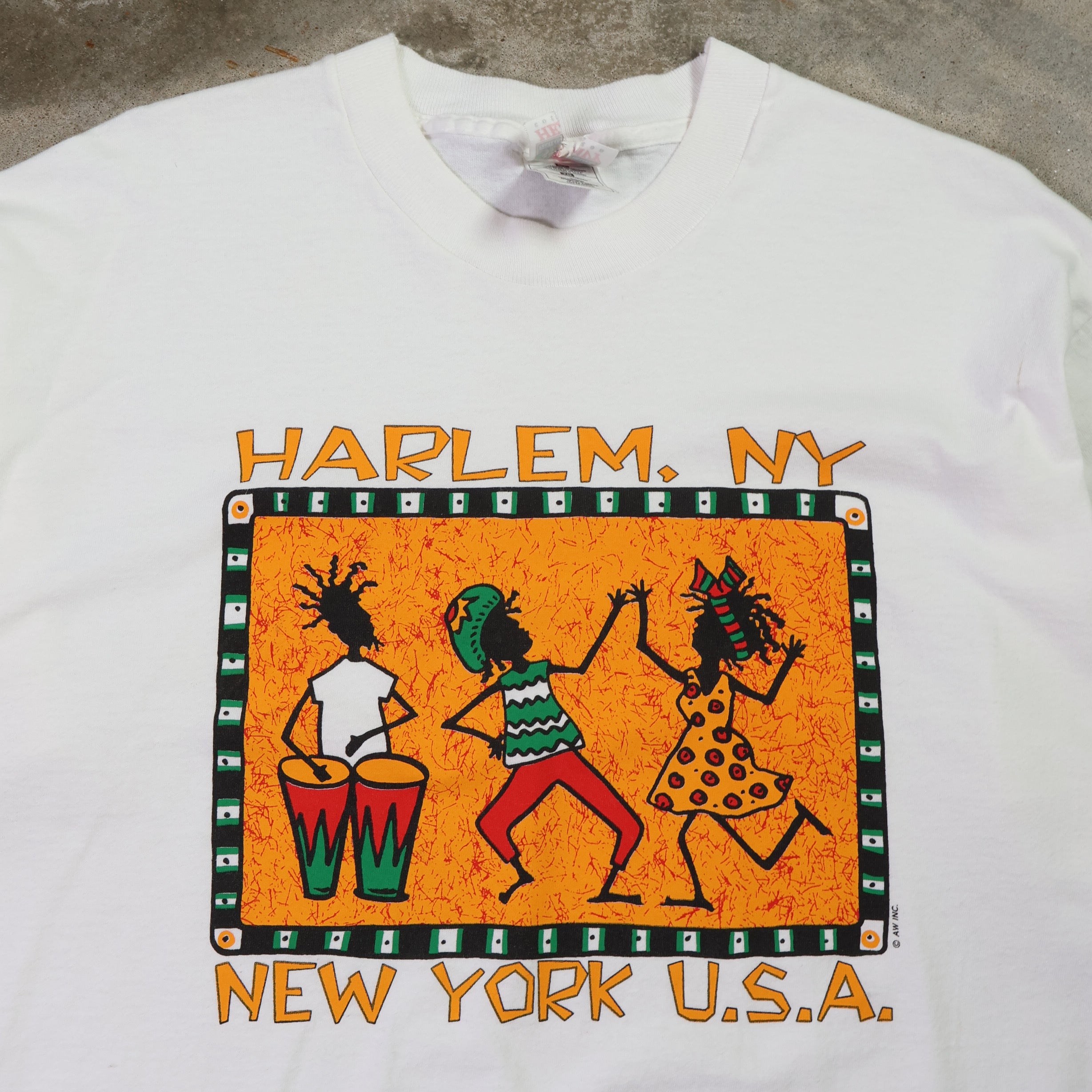 Harlem, NY Cartoon T-Shirt 90s (XL)