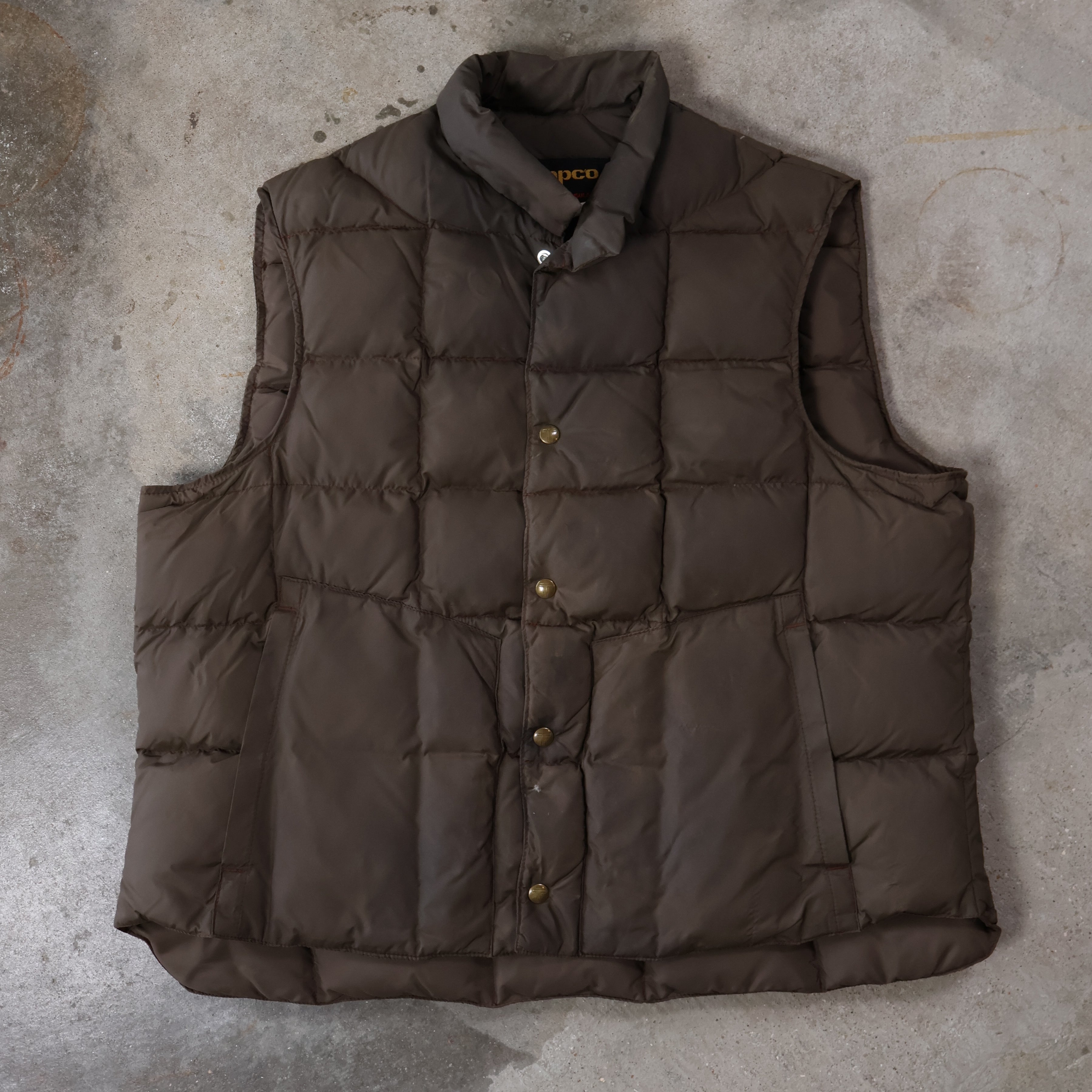 Brown Puffer Vest 90s (Large)
