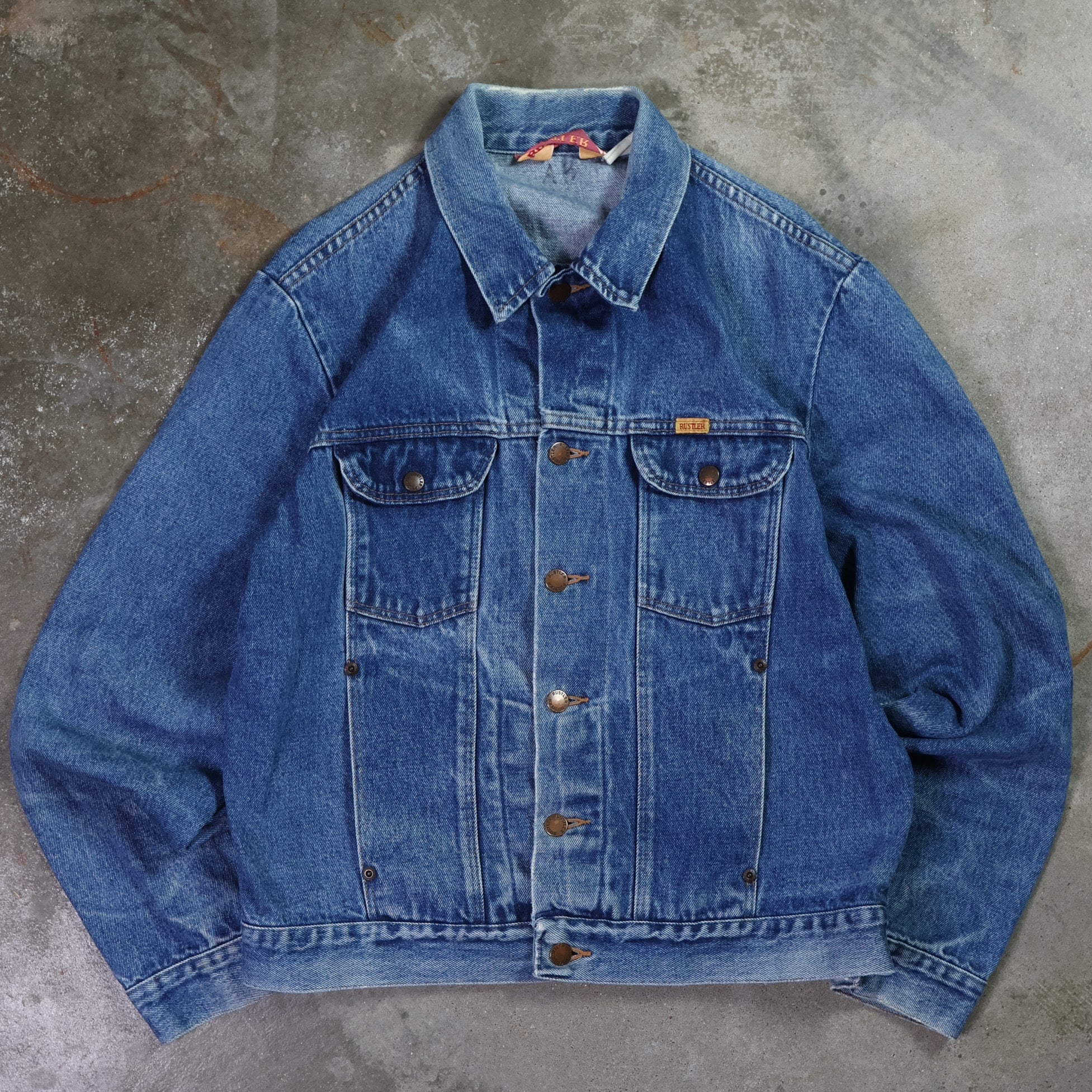 Rustler Denim Trucker Jacket 80/90s (Large)