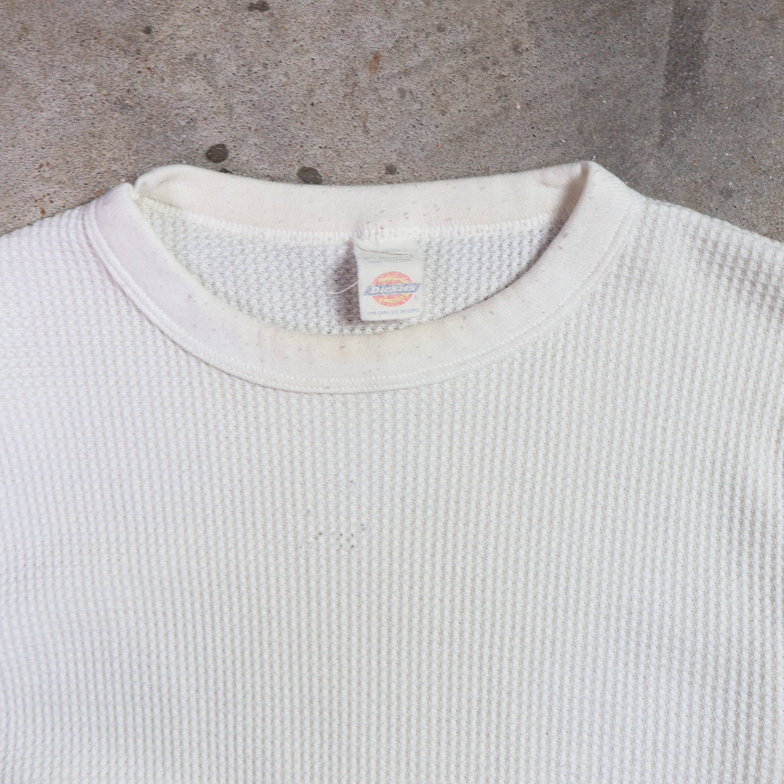 White Dickies Thermal T-Shirt 90s (Large)