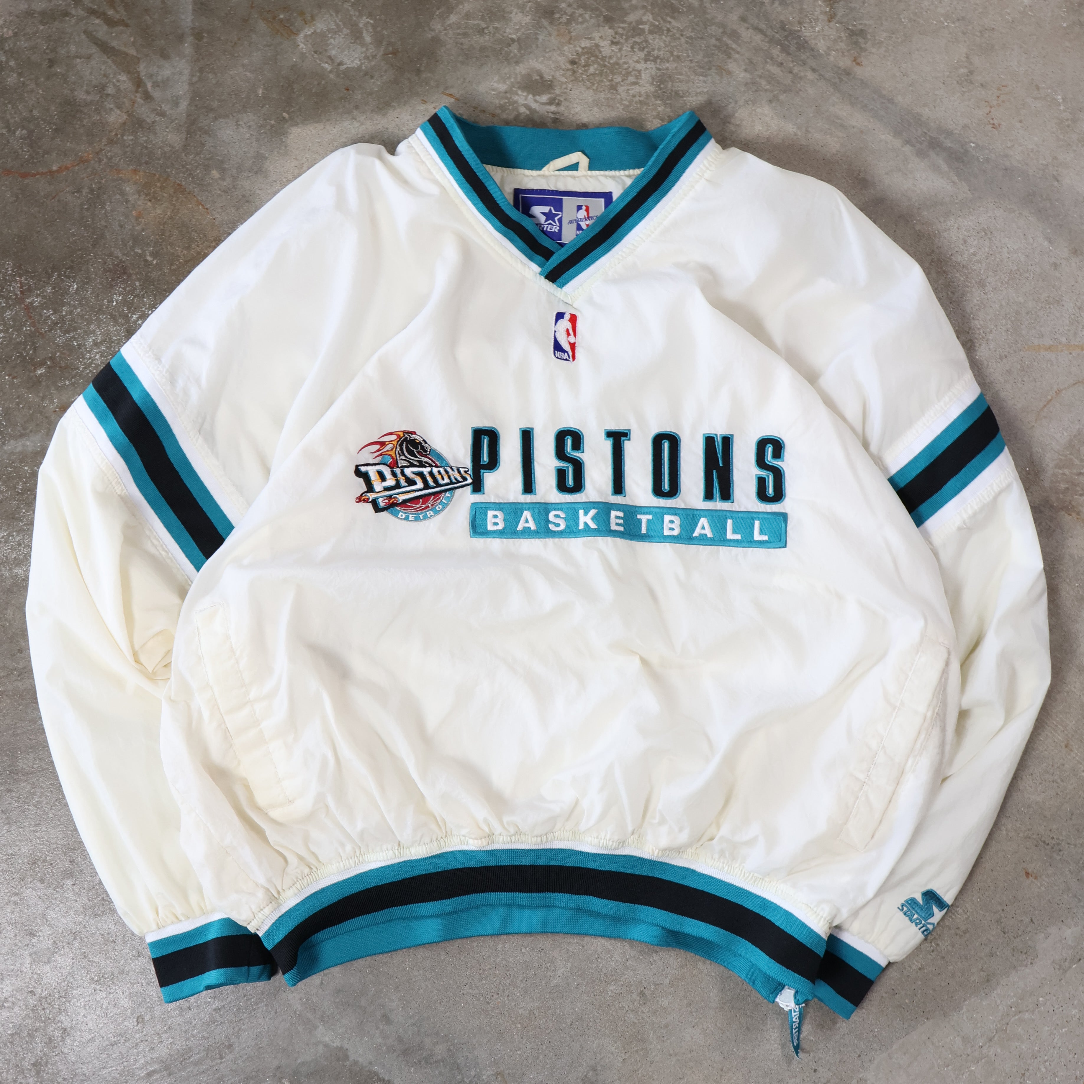 Detroit Pistons Windbreaker Pullover 90s (XL)
