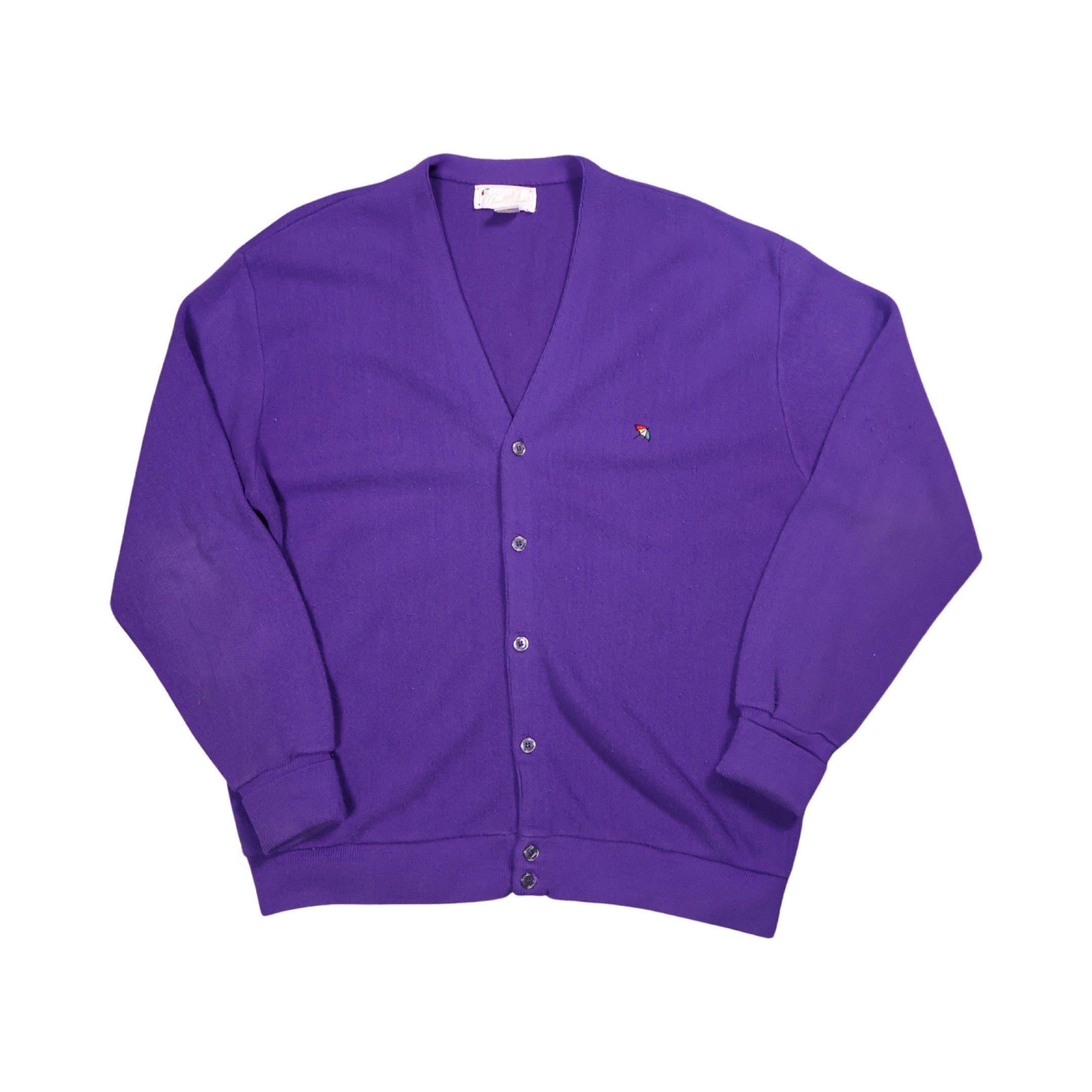 Purple Arnold Palmer 90s Cardigan (XL)