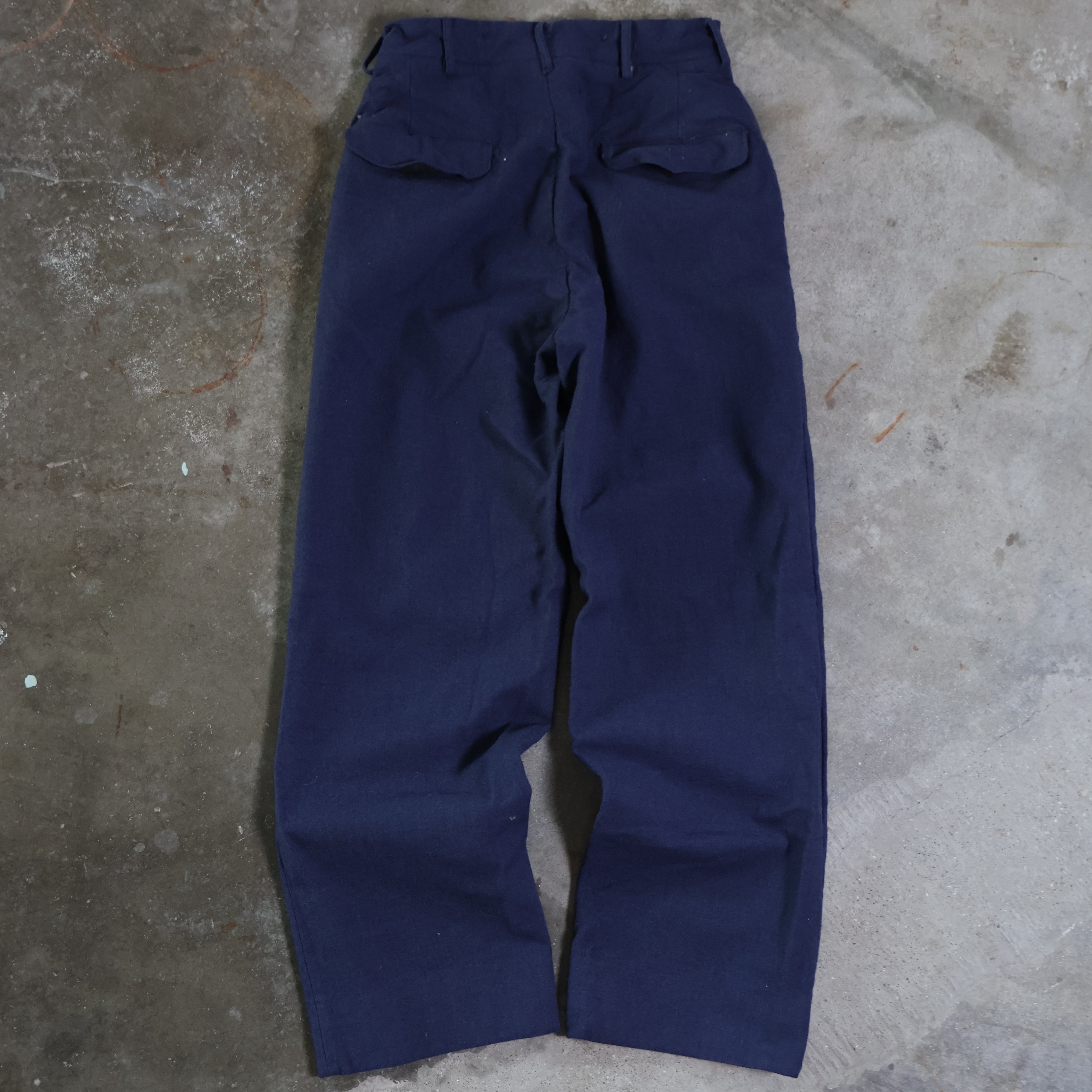 Navy Military Wool Trousers 70/80s (26")