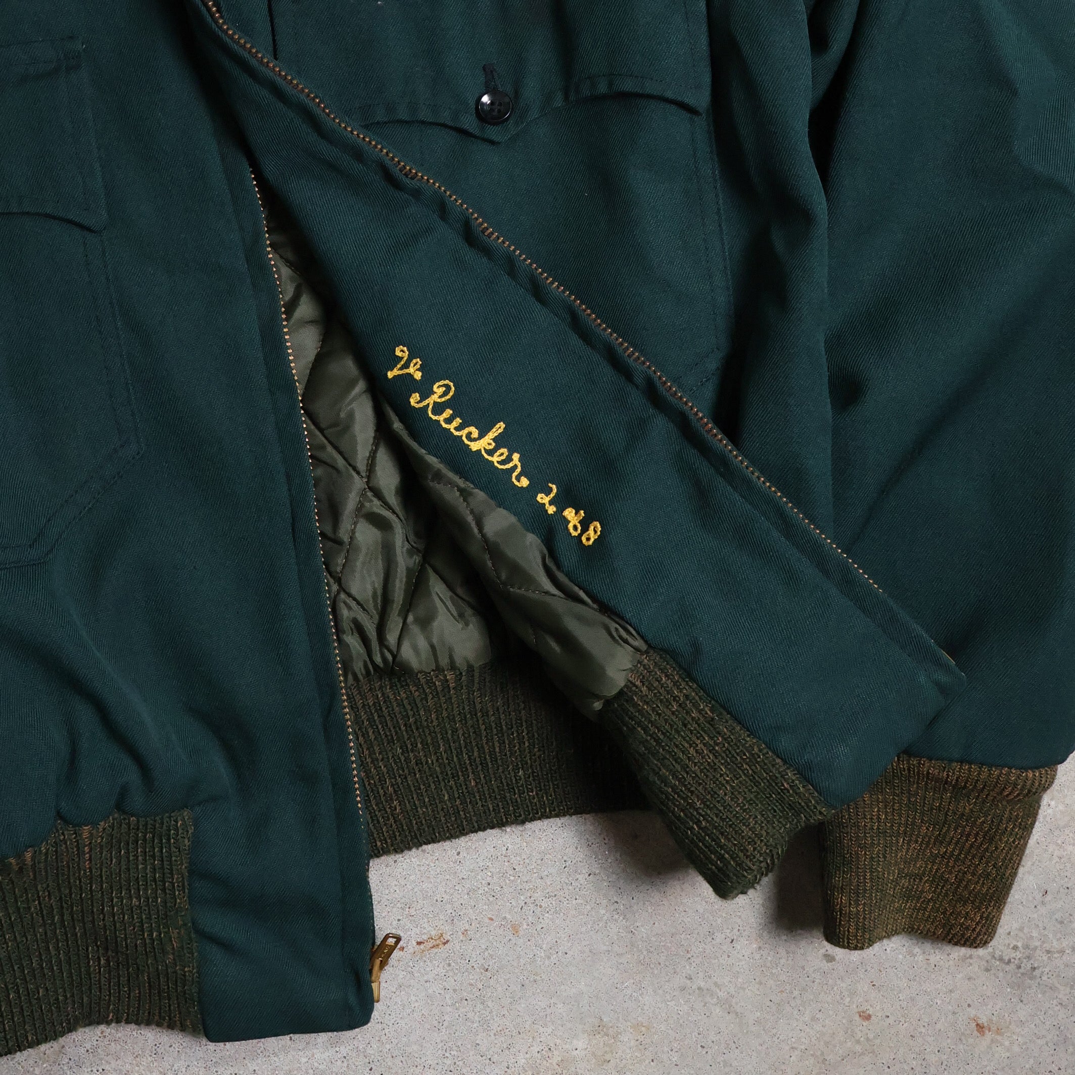 Green Wool Uniform Jacket 1968 (Medium)