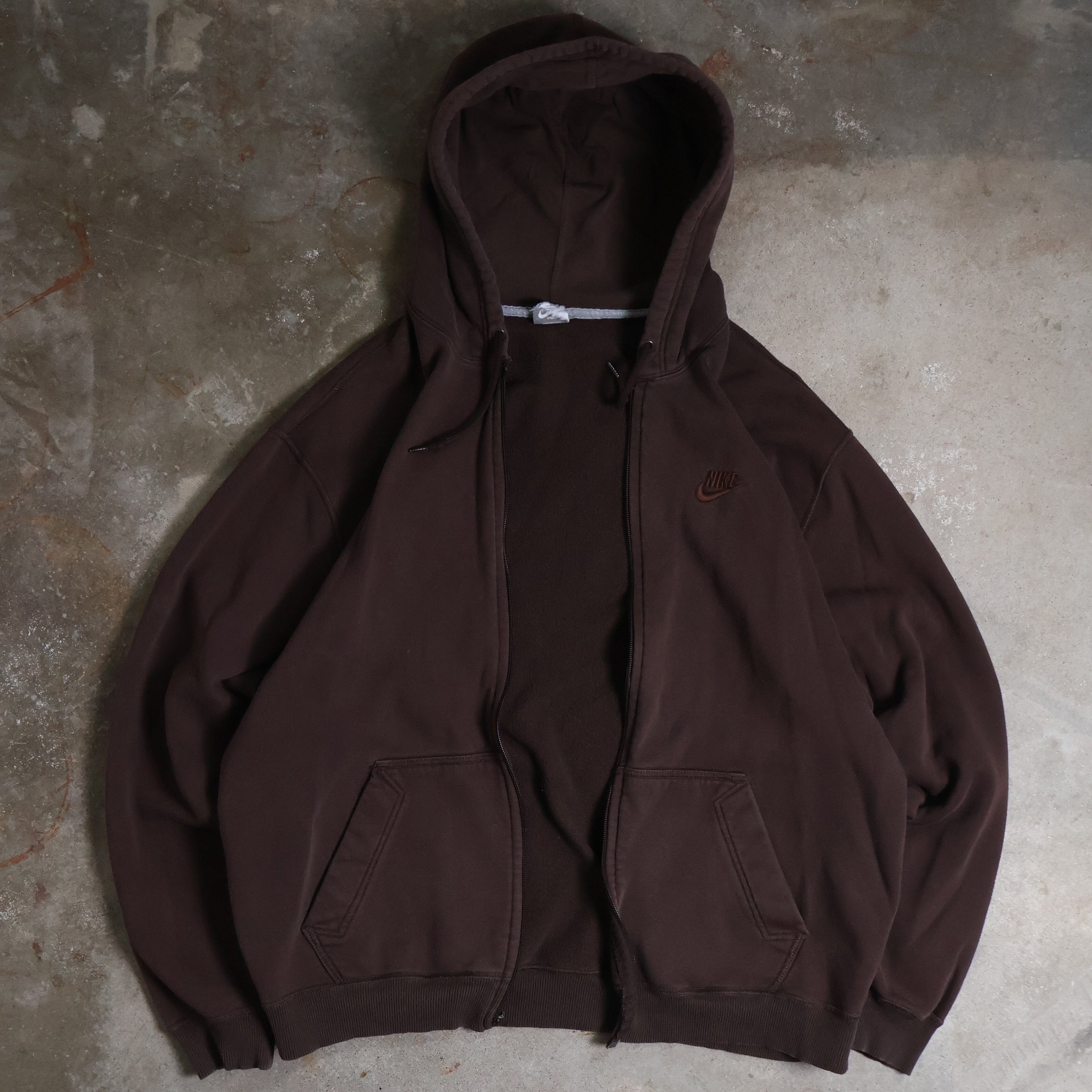 Brown Nike Zip-Up Hoodie 00s (XXL)